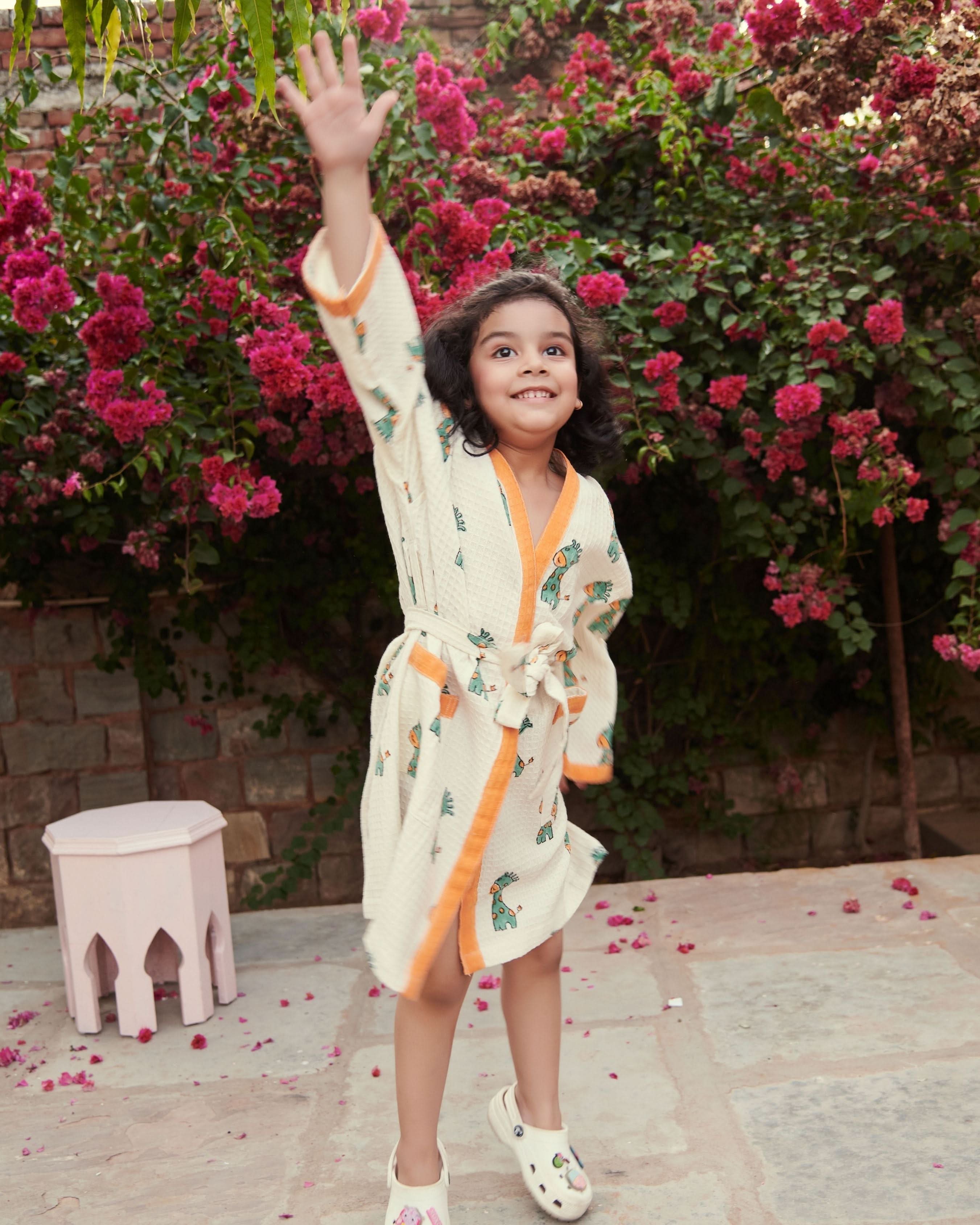 Peachy Cotton Bathrobe - Image 3