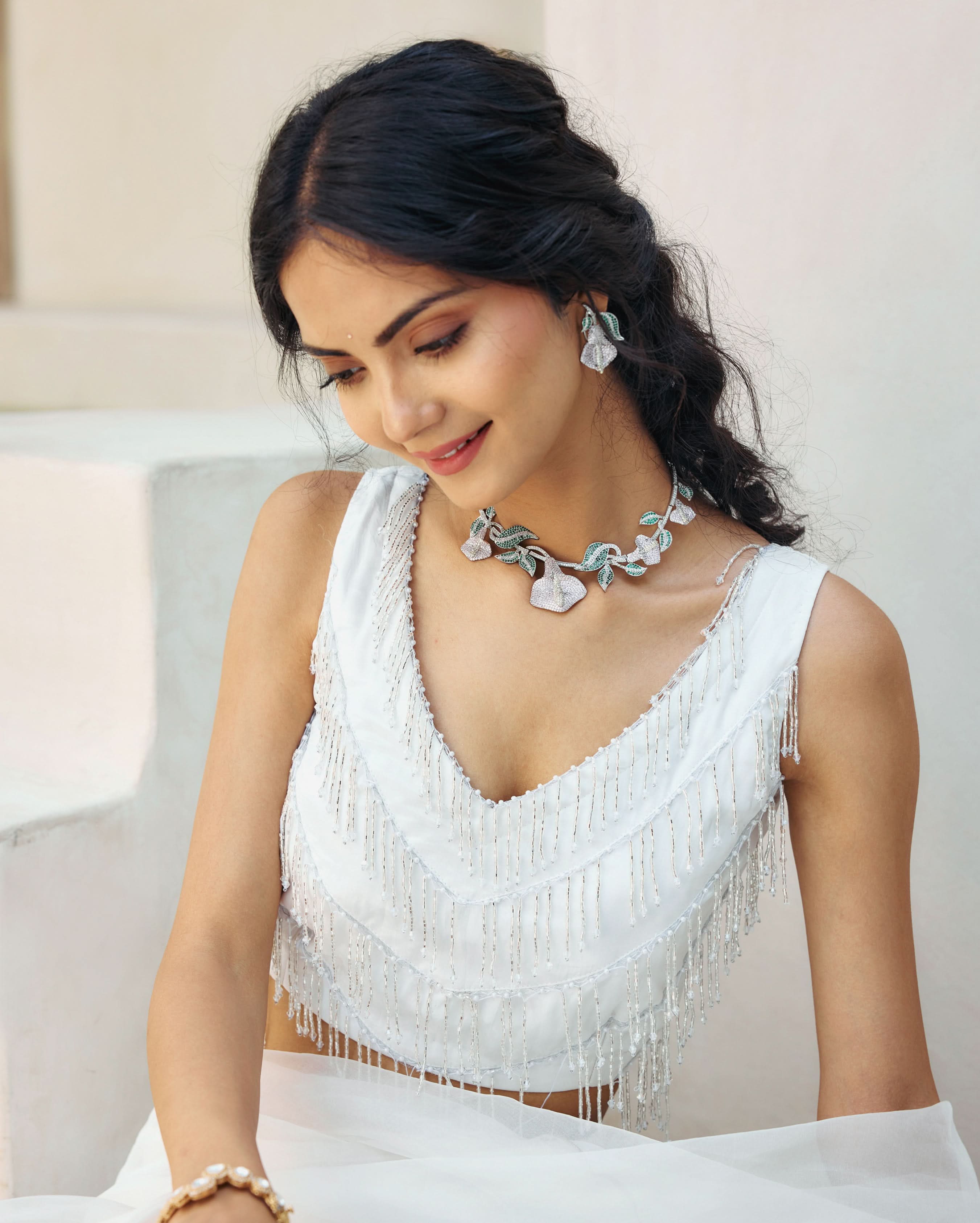 Pearl White Silk Blouse - Image 2