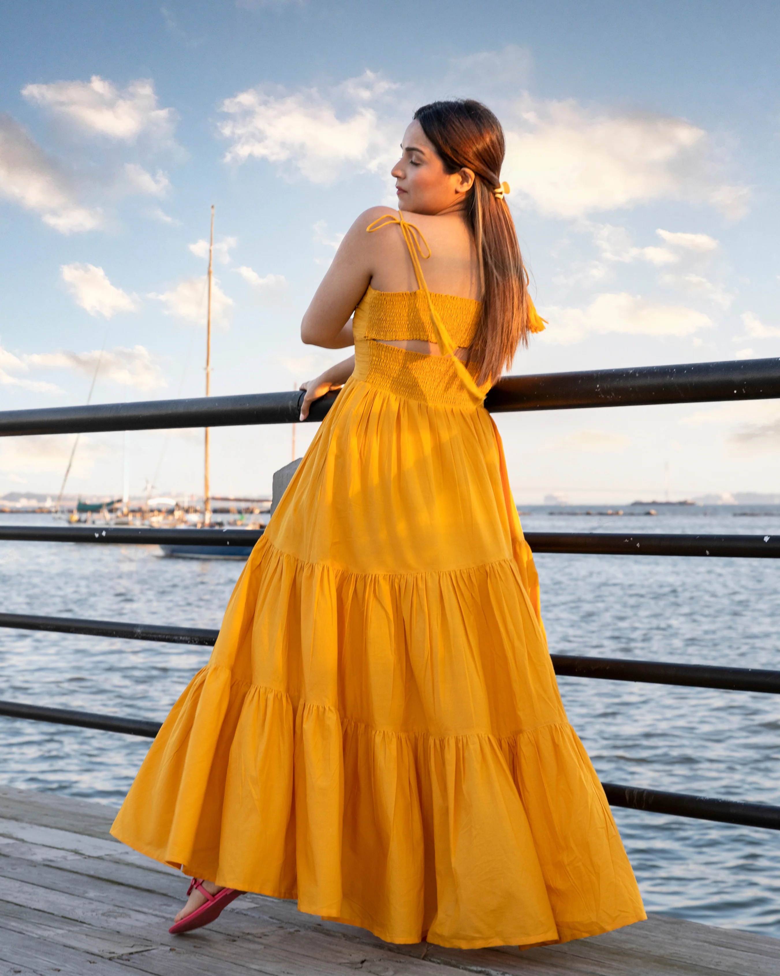 Perry Tier Cotton Dress - Image 4