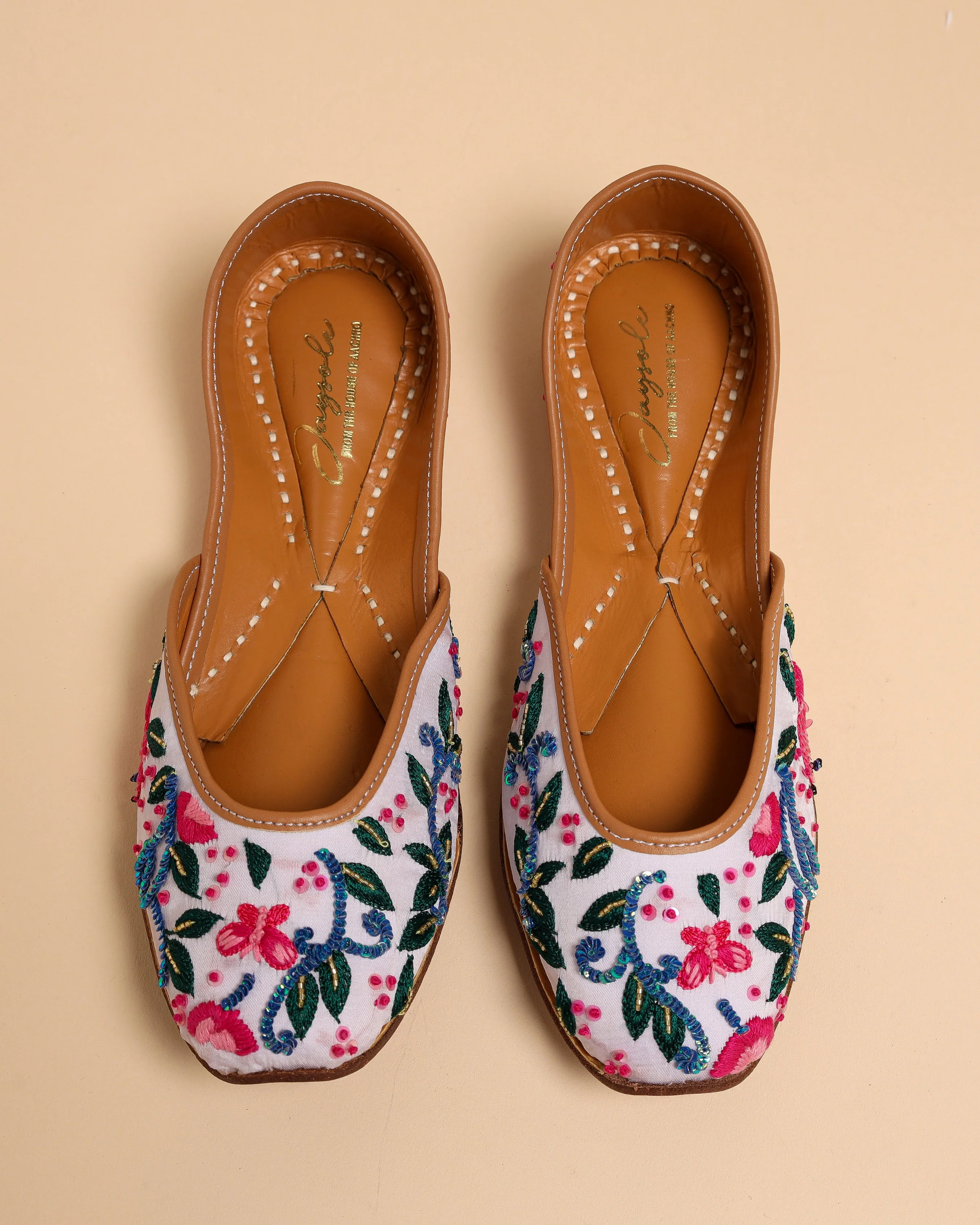 Pink Butterfly Handcrafted Jutti - Image 10