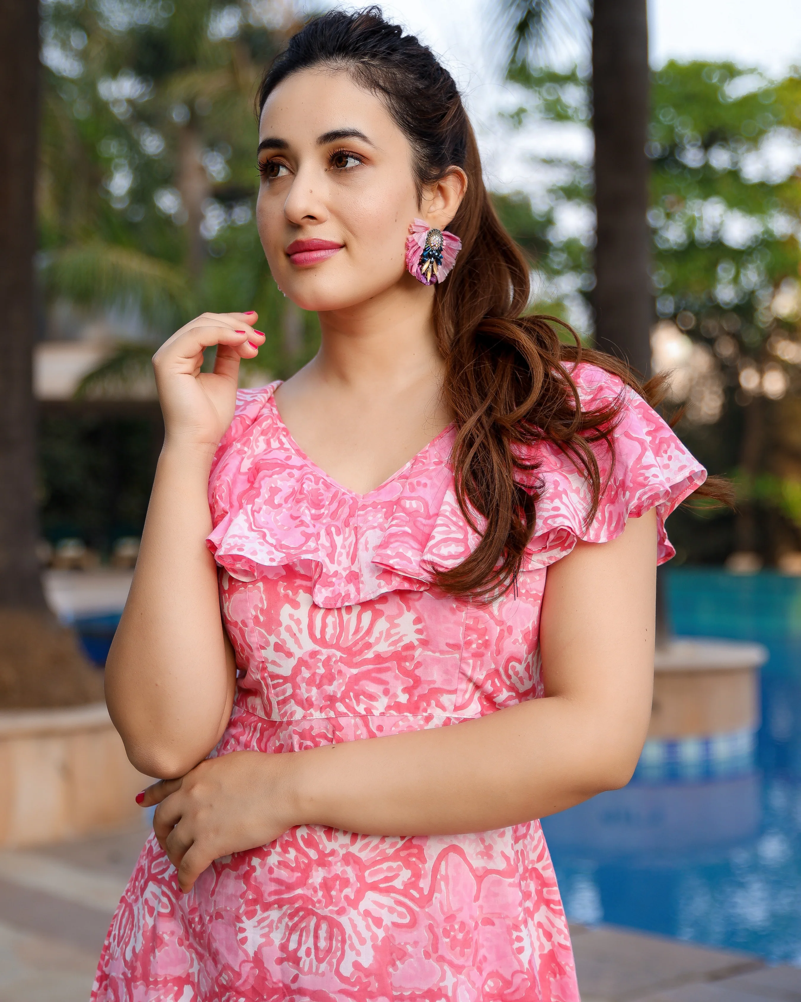 Pink Freesia Cotton Dress - Image 8