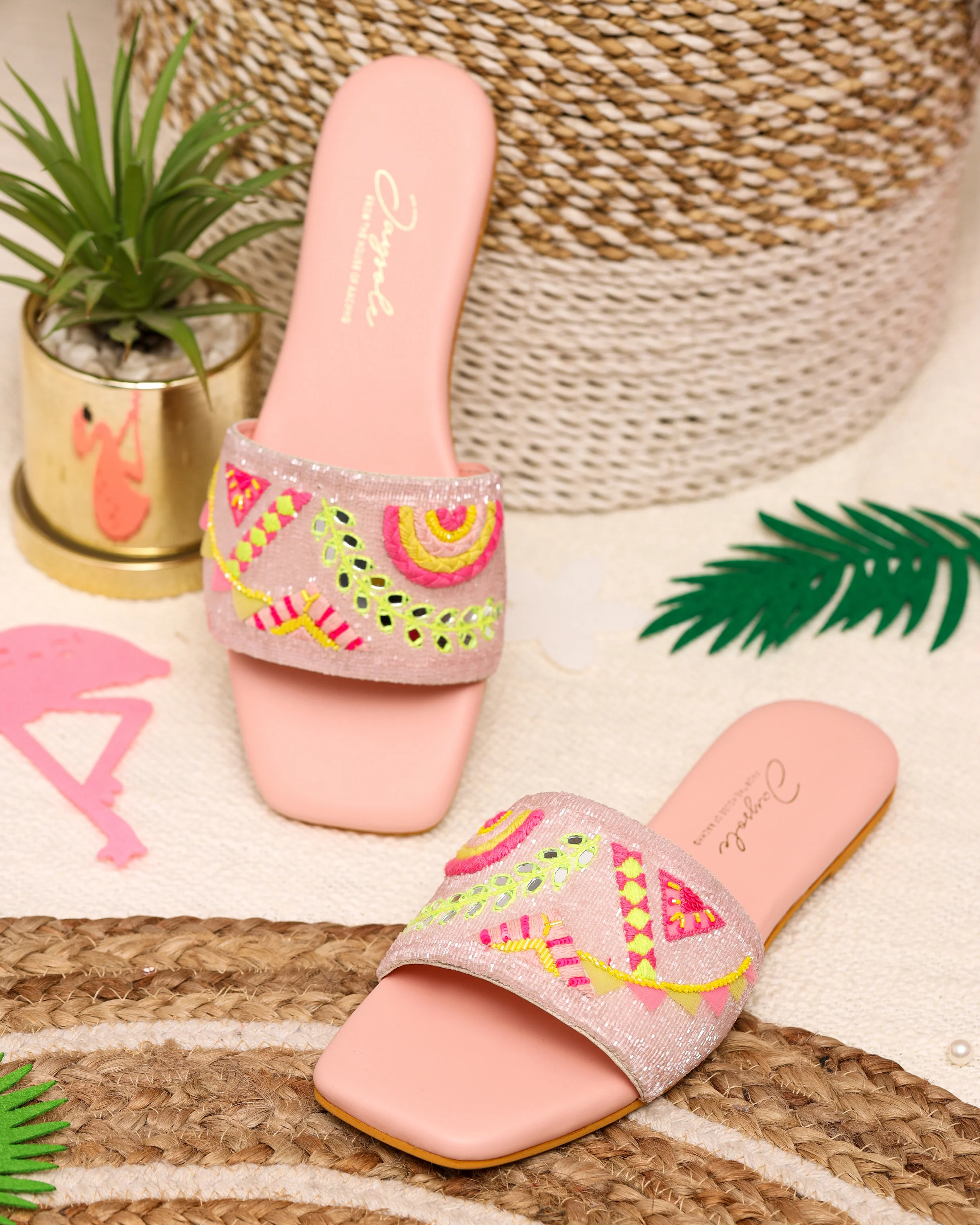 Pink Mystery Handcrafted Flats - Image 7