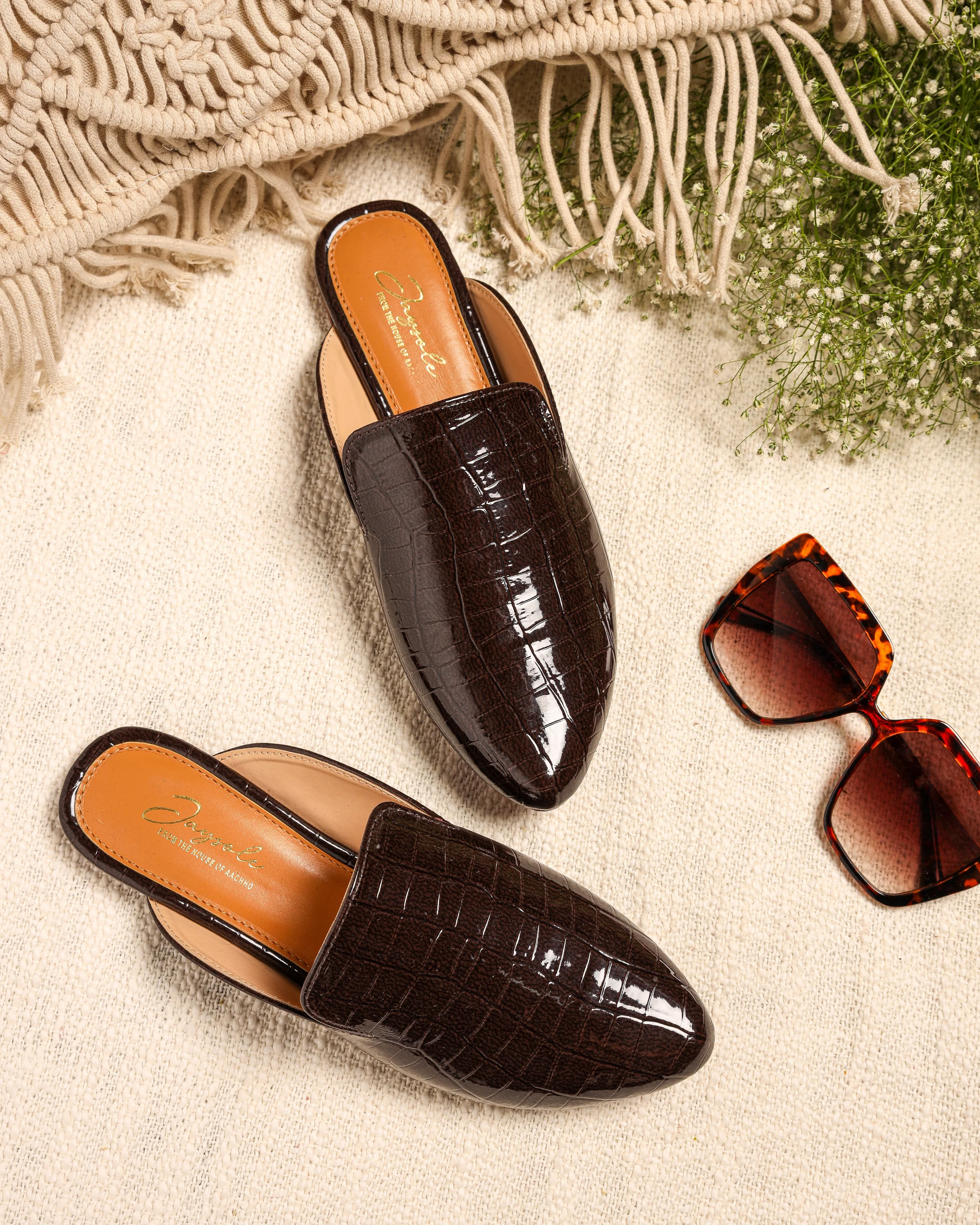 Pirate Black Leather Mules - Image 2