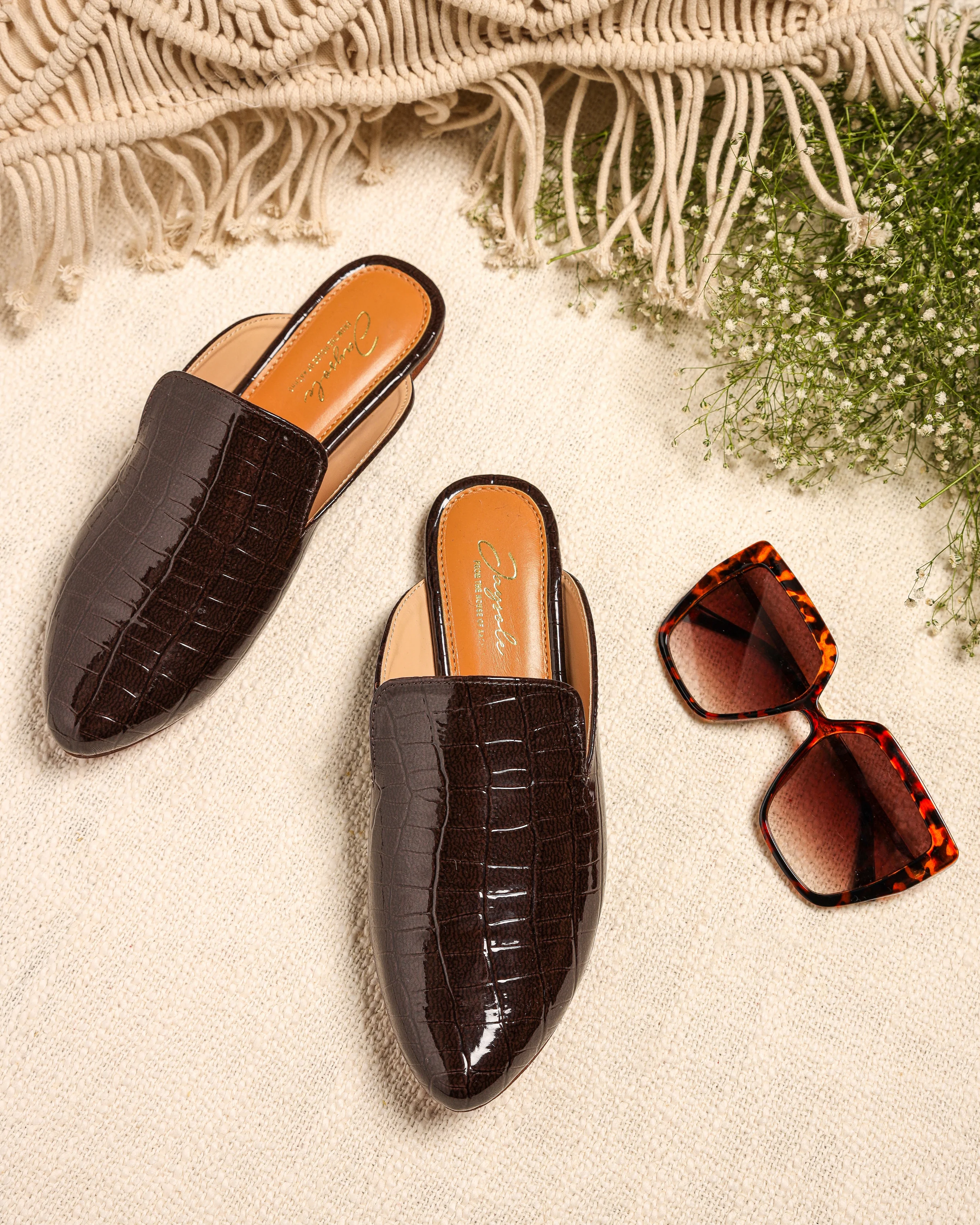 Pirate Black Leather Mules - Image 3