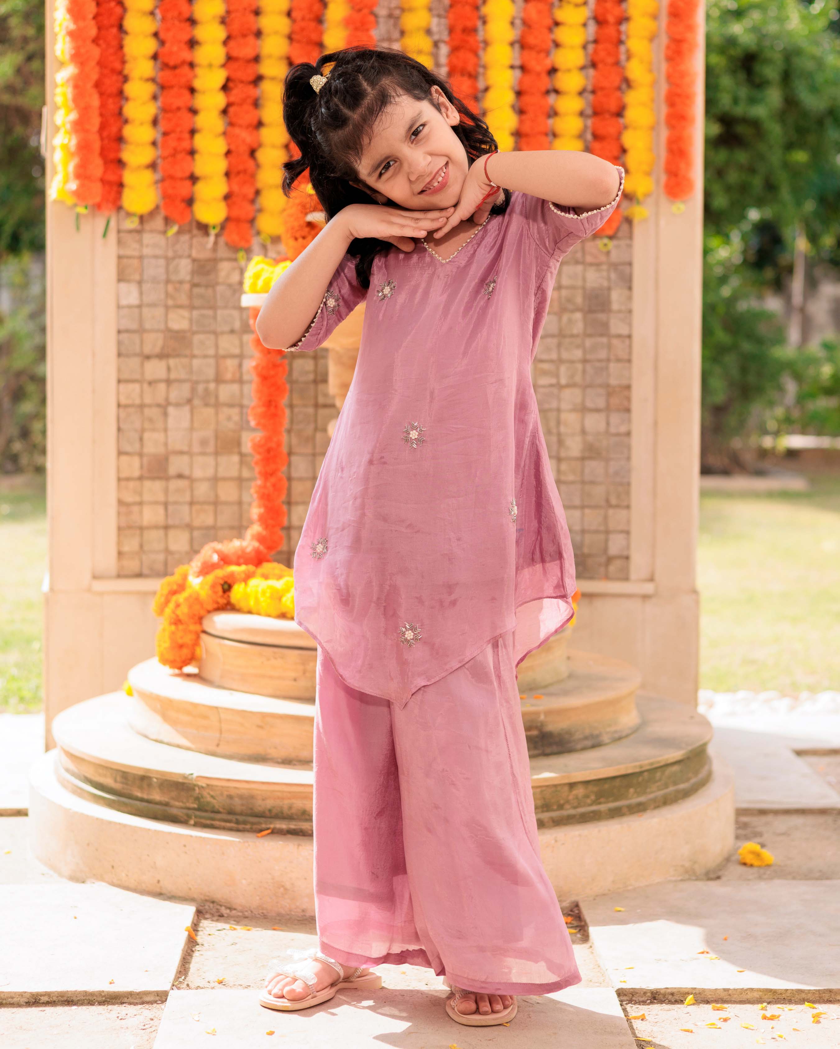 Purple Paradise Silk Coord Set - Image 2