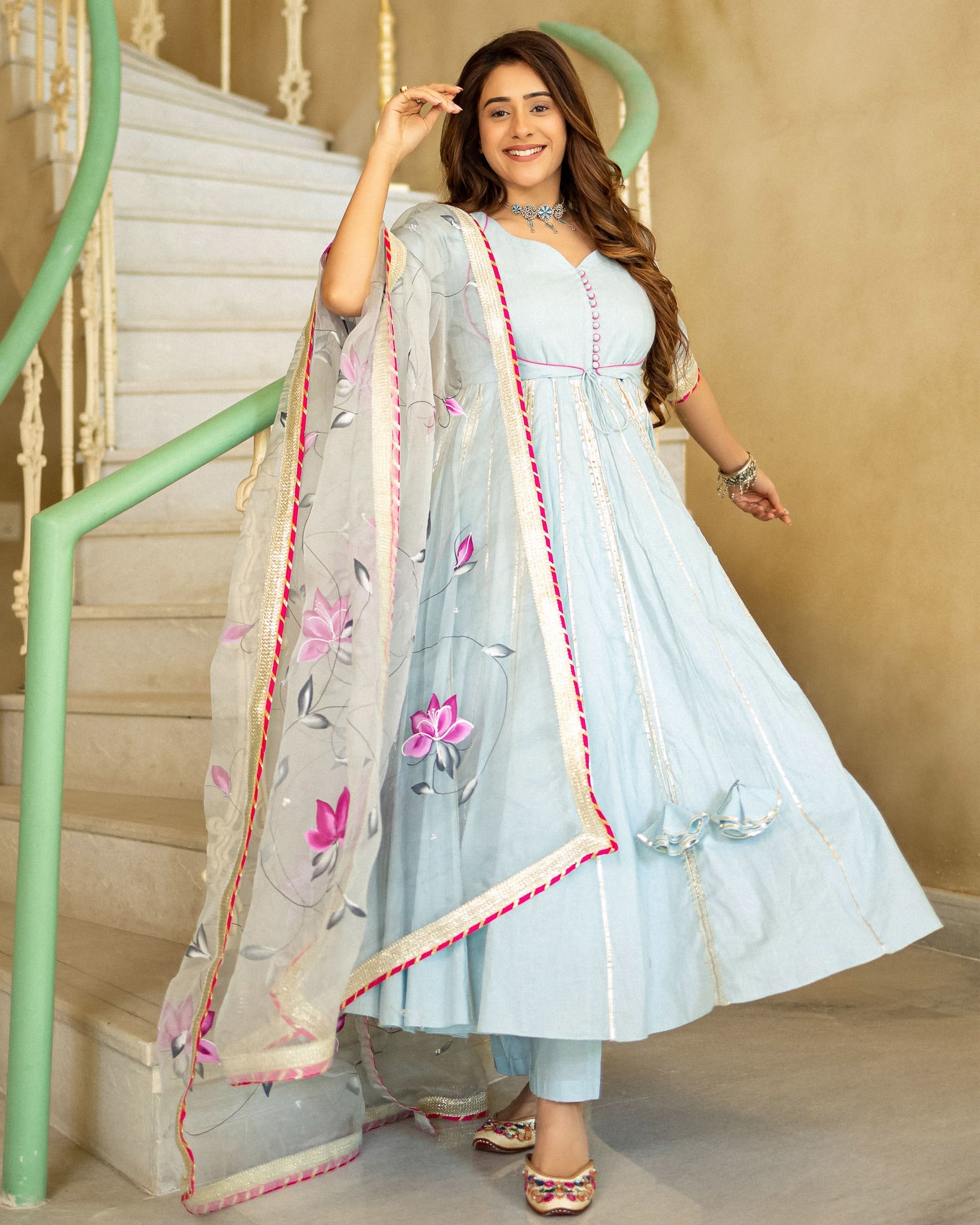 Ragini Handpainted Suit Set - Image 4