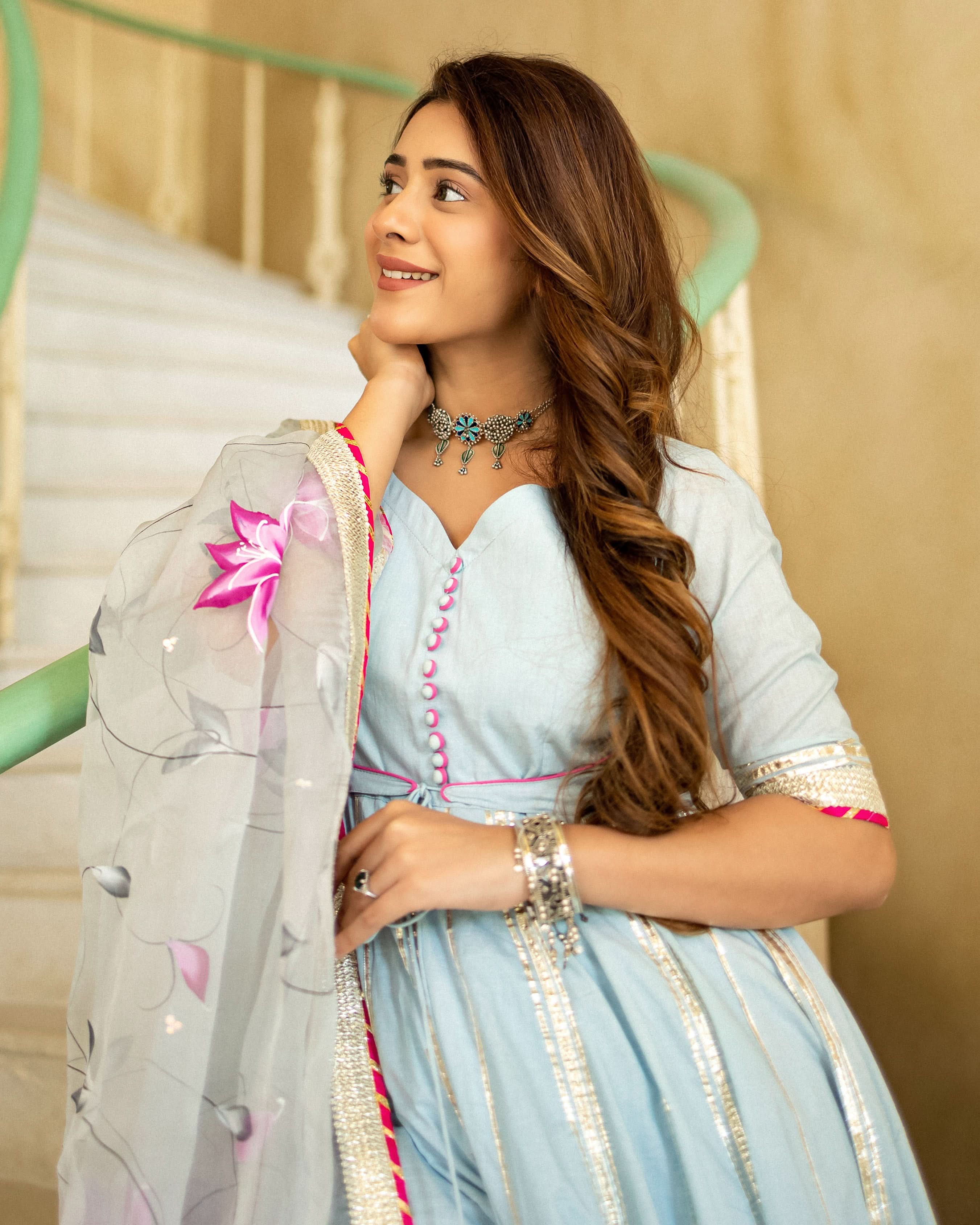 Ragini Handpainted Suit Set - Image 7