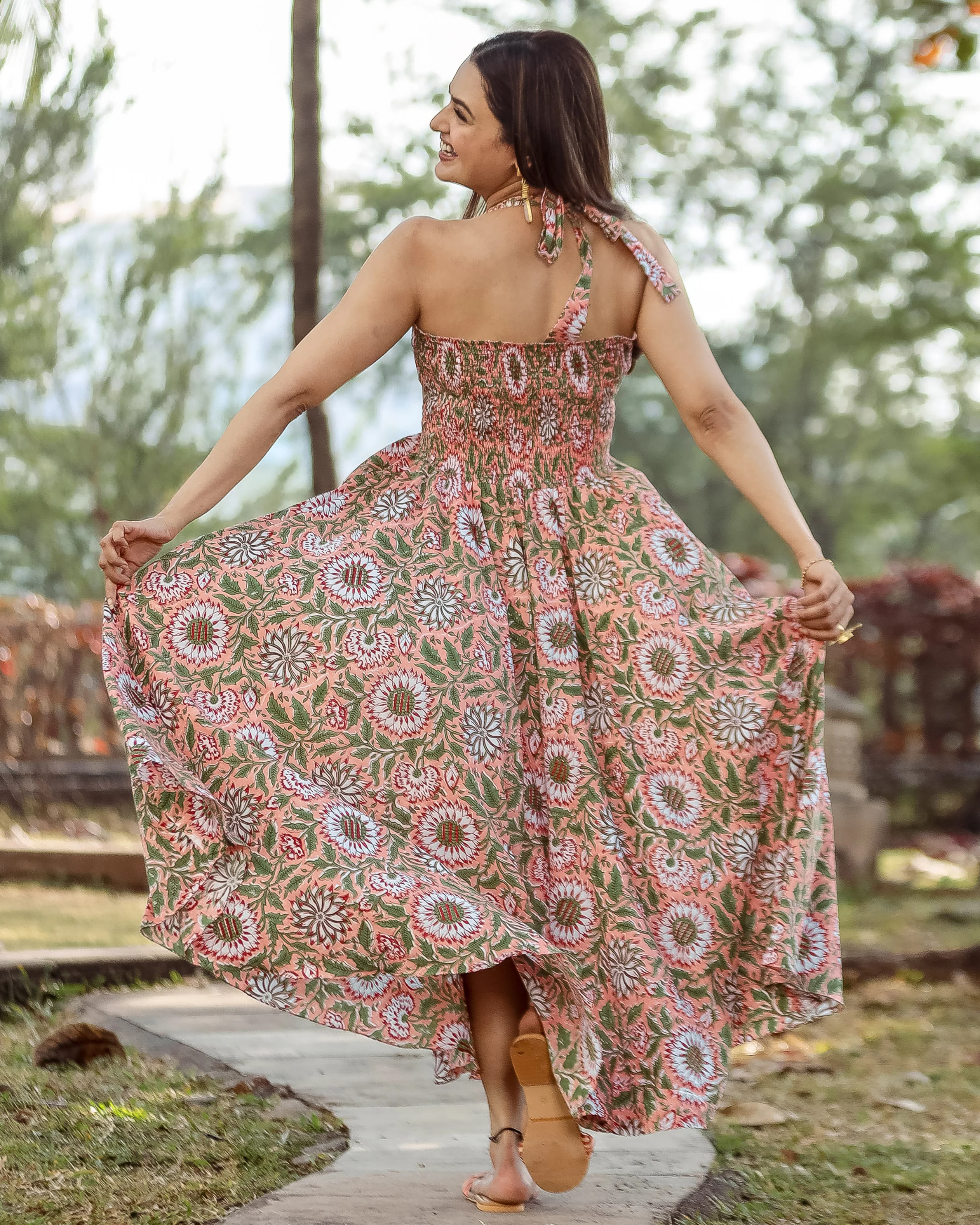 Rebecca Smocked Cotton Dress - Image 3