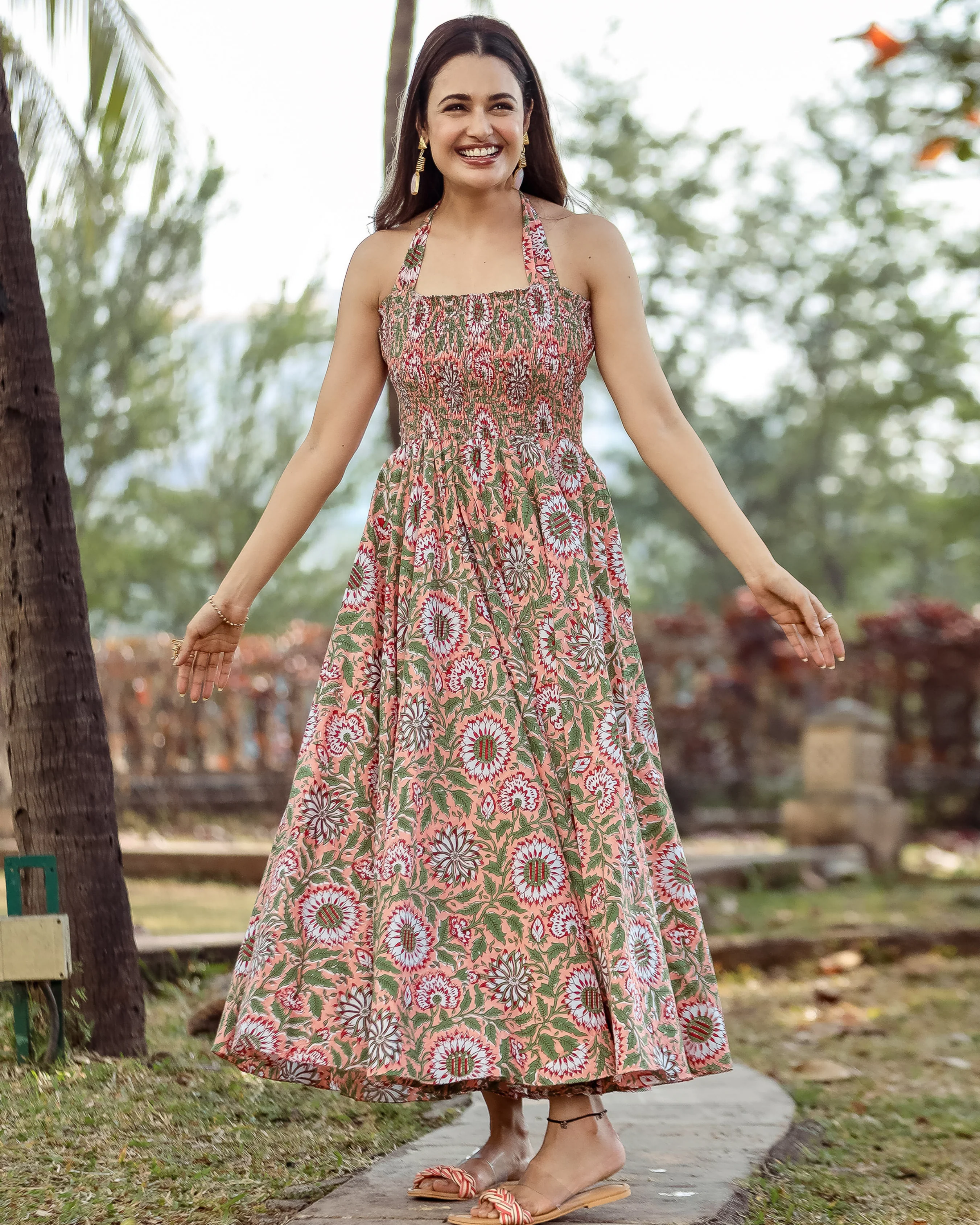 Rebecca Smocked Cotton Dress - Image 7