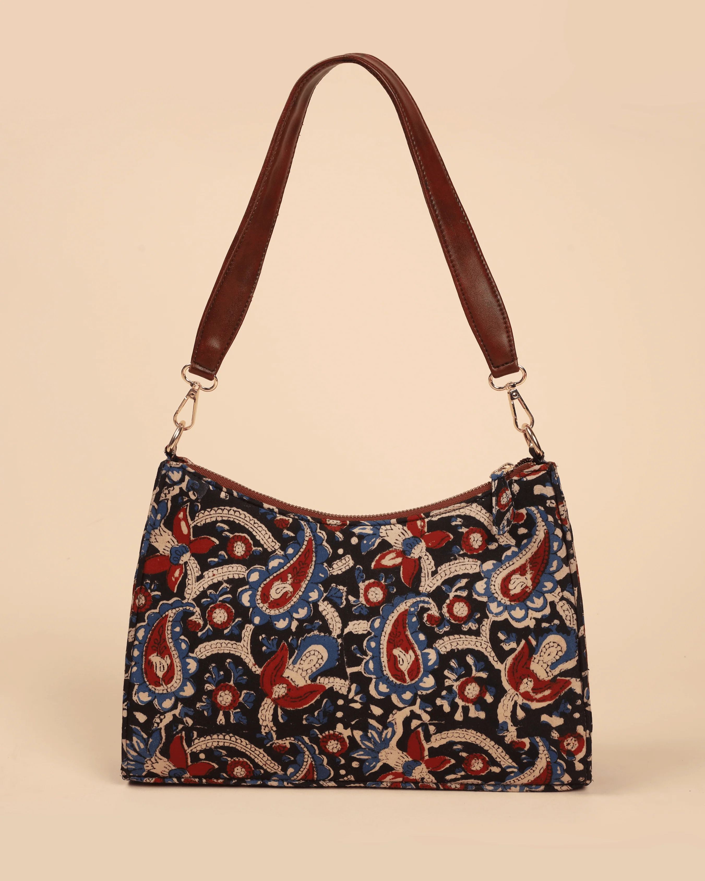 Reva Honey Handblock Baguette Bag - Image 3