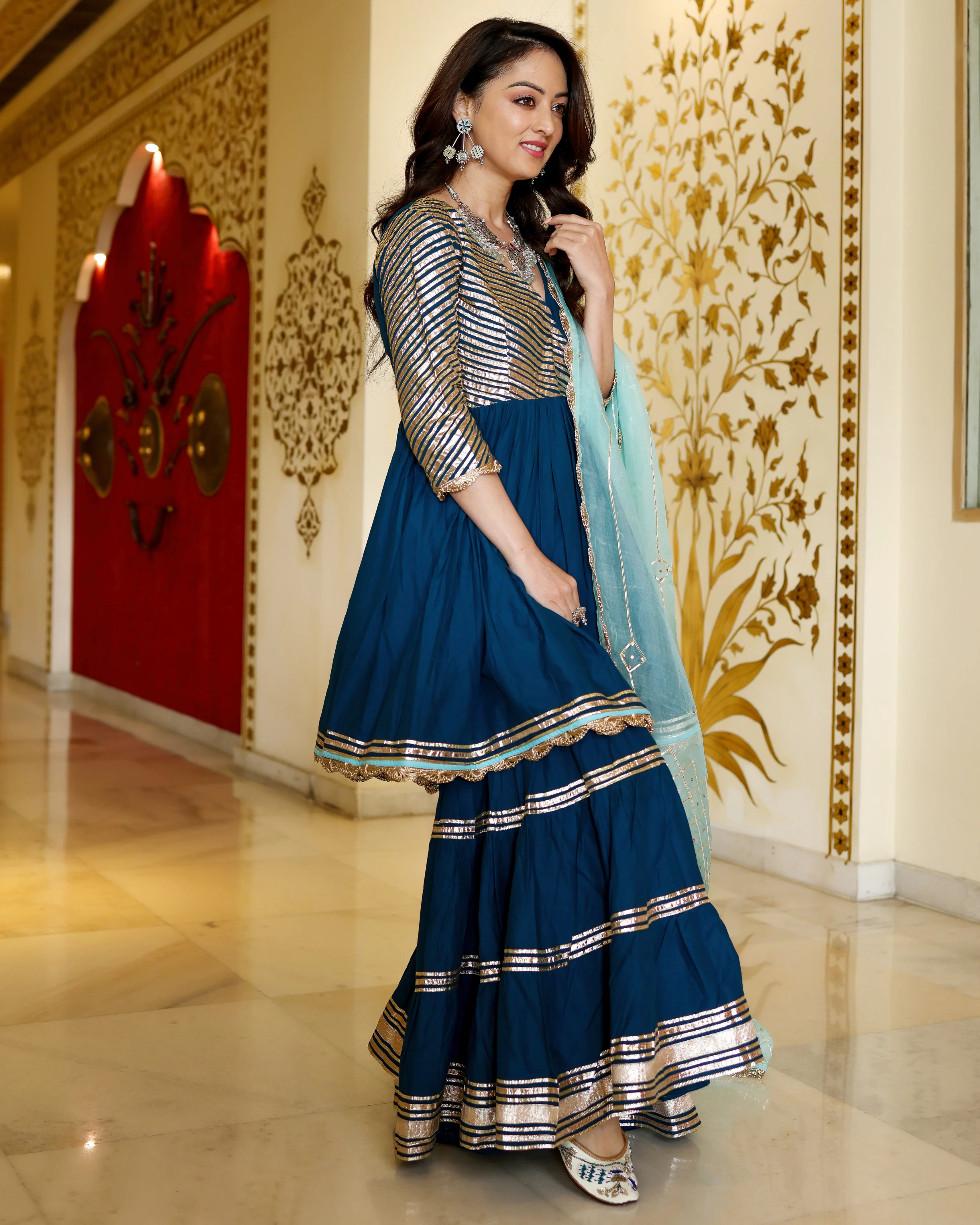 Royale Blue Gotapatti Suit Set - Image 5