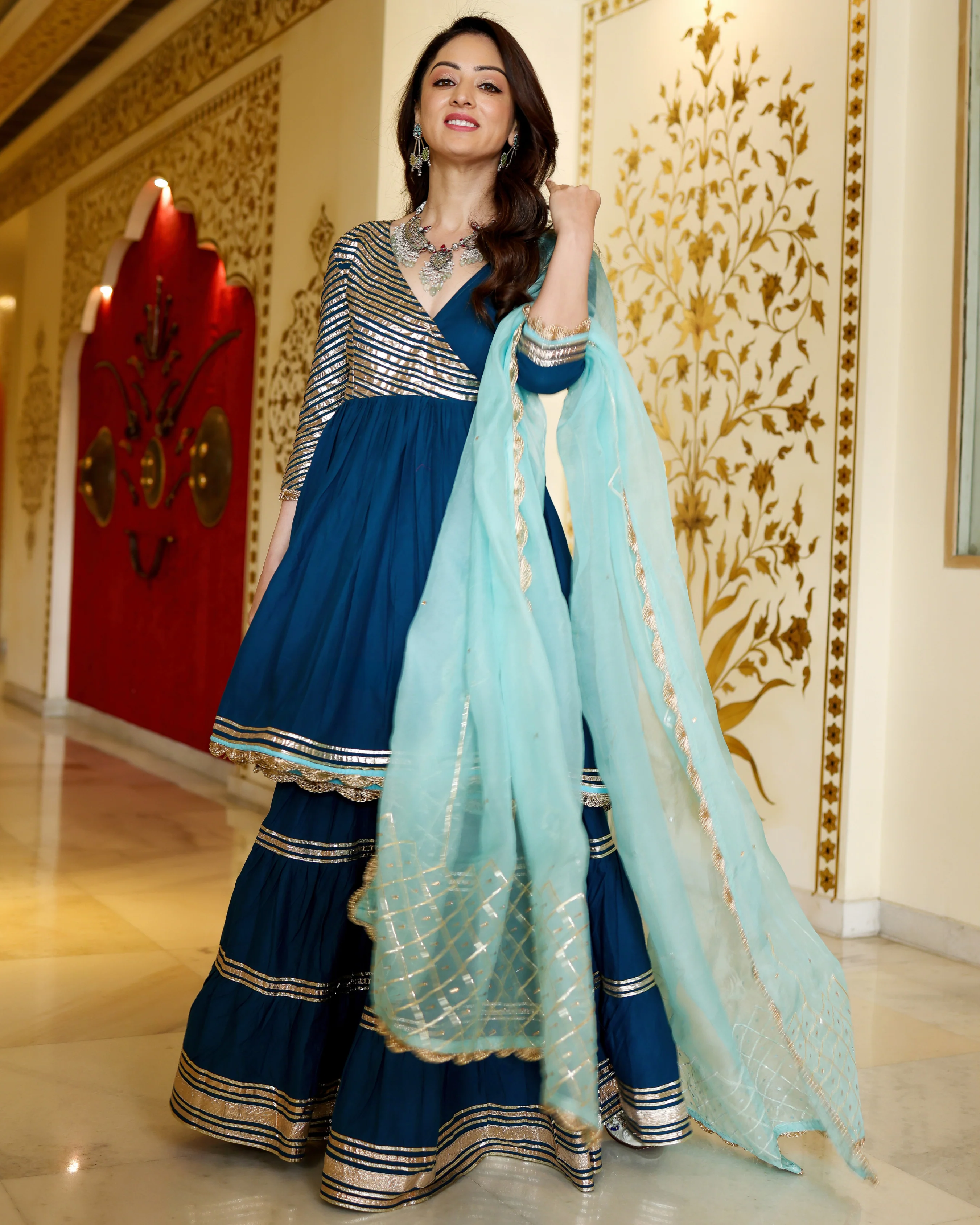 Royale Blue Gotapatti Suit Set - Image 6