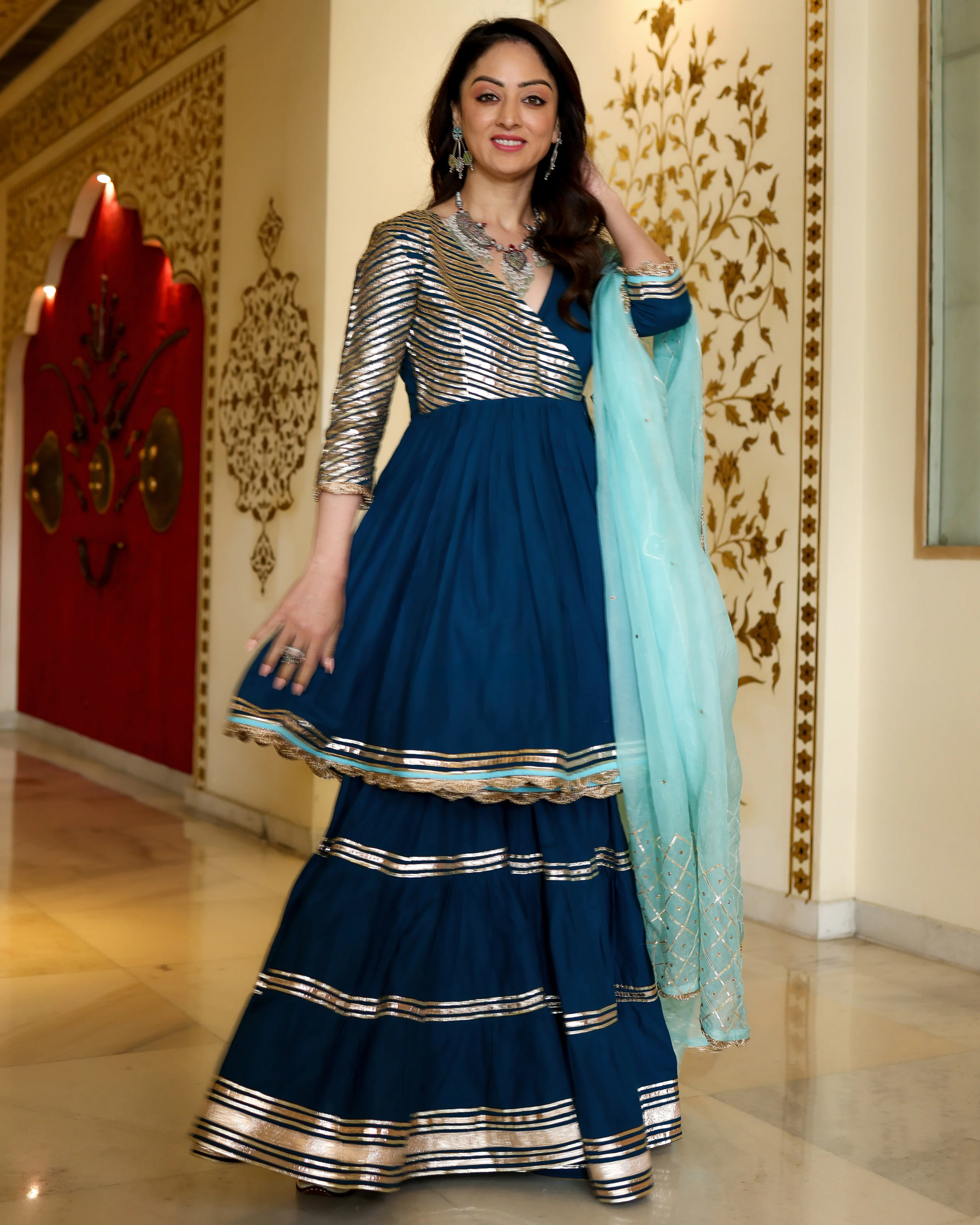 Royale Blue Gotapatti Suit Set - Image 7