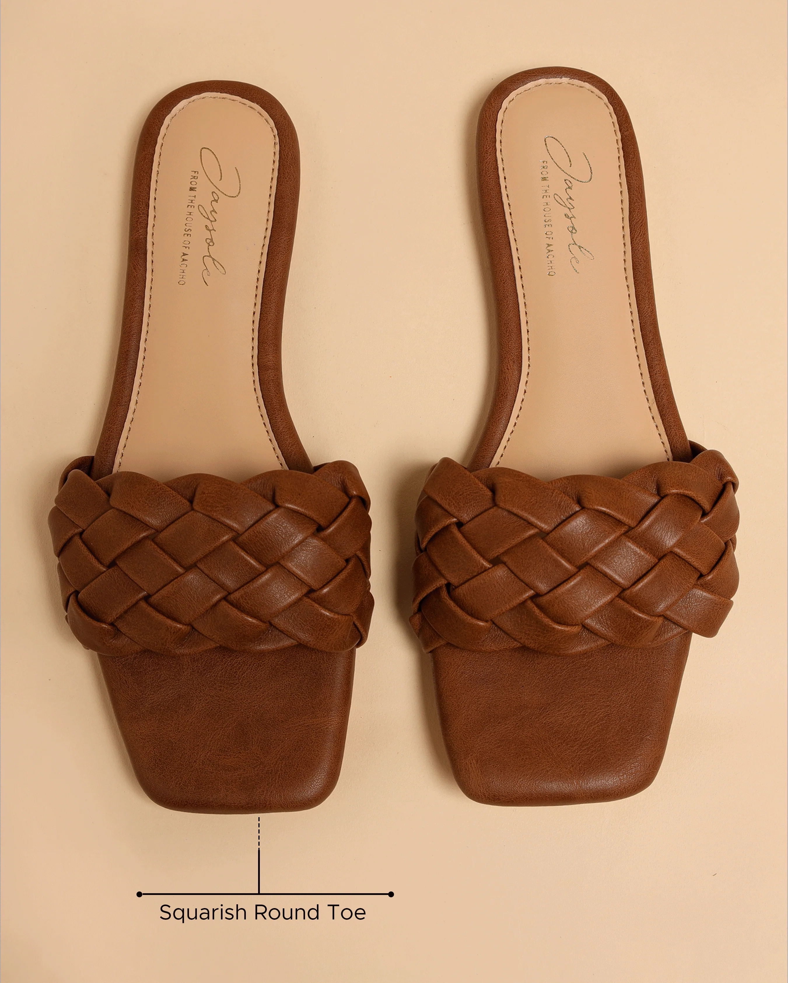 Sand Shell Braided Slides - Image 2