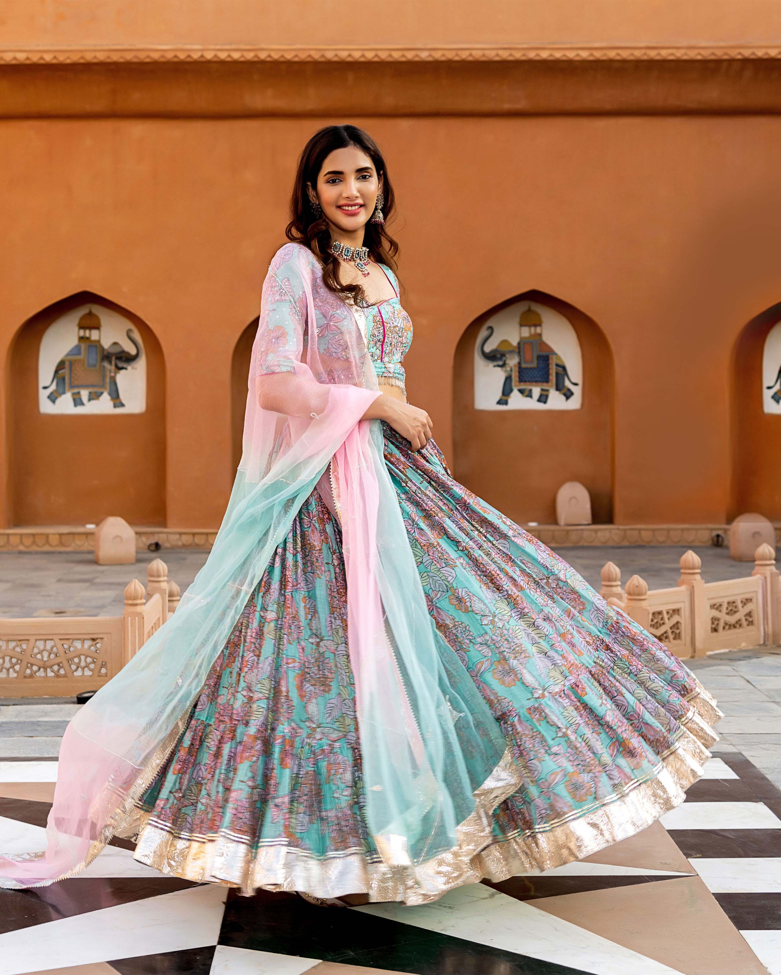 Sangini Chanderi Lehenga Set - Image 4