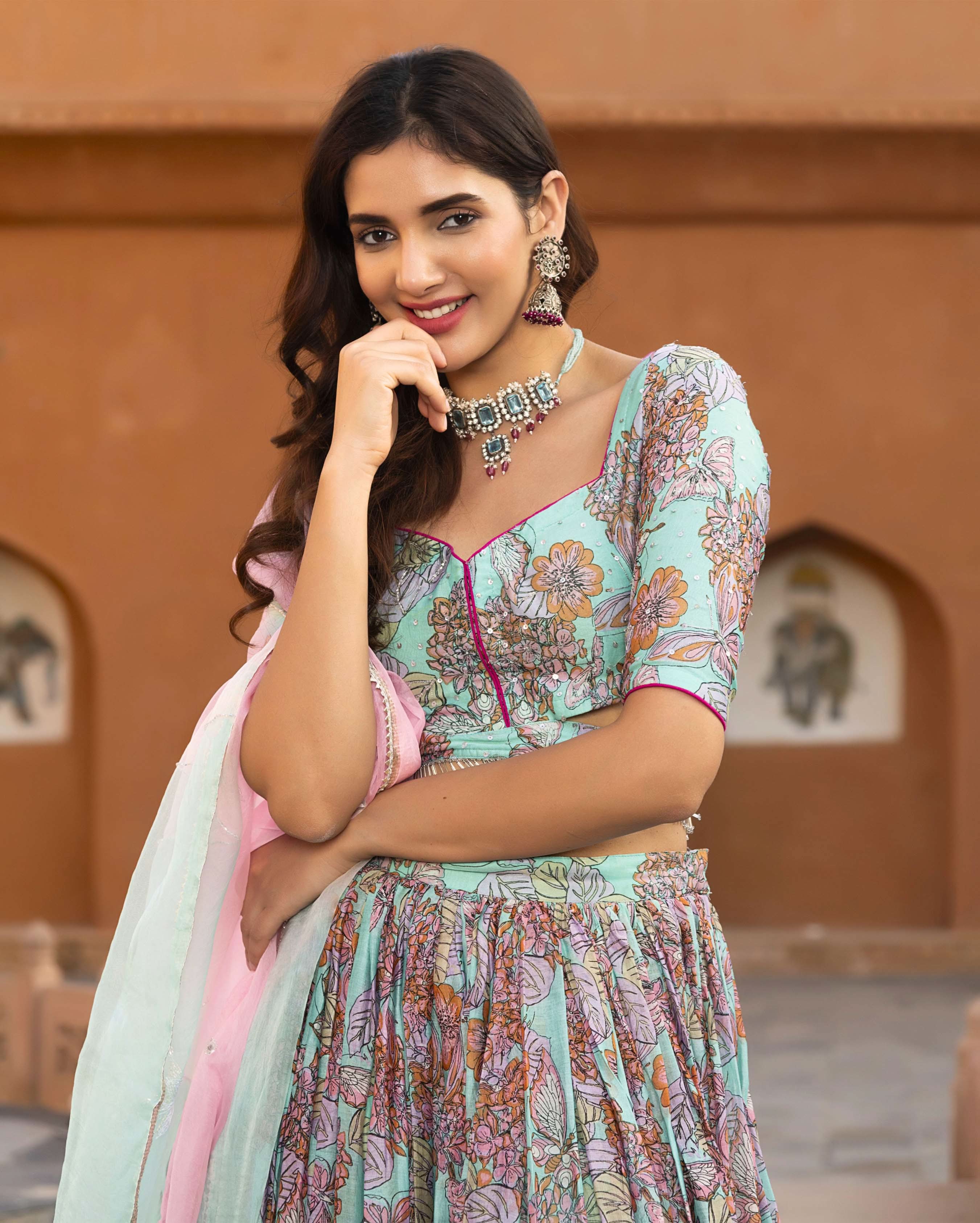 Sangini Chanderi Lehenga Set - Image 5