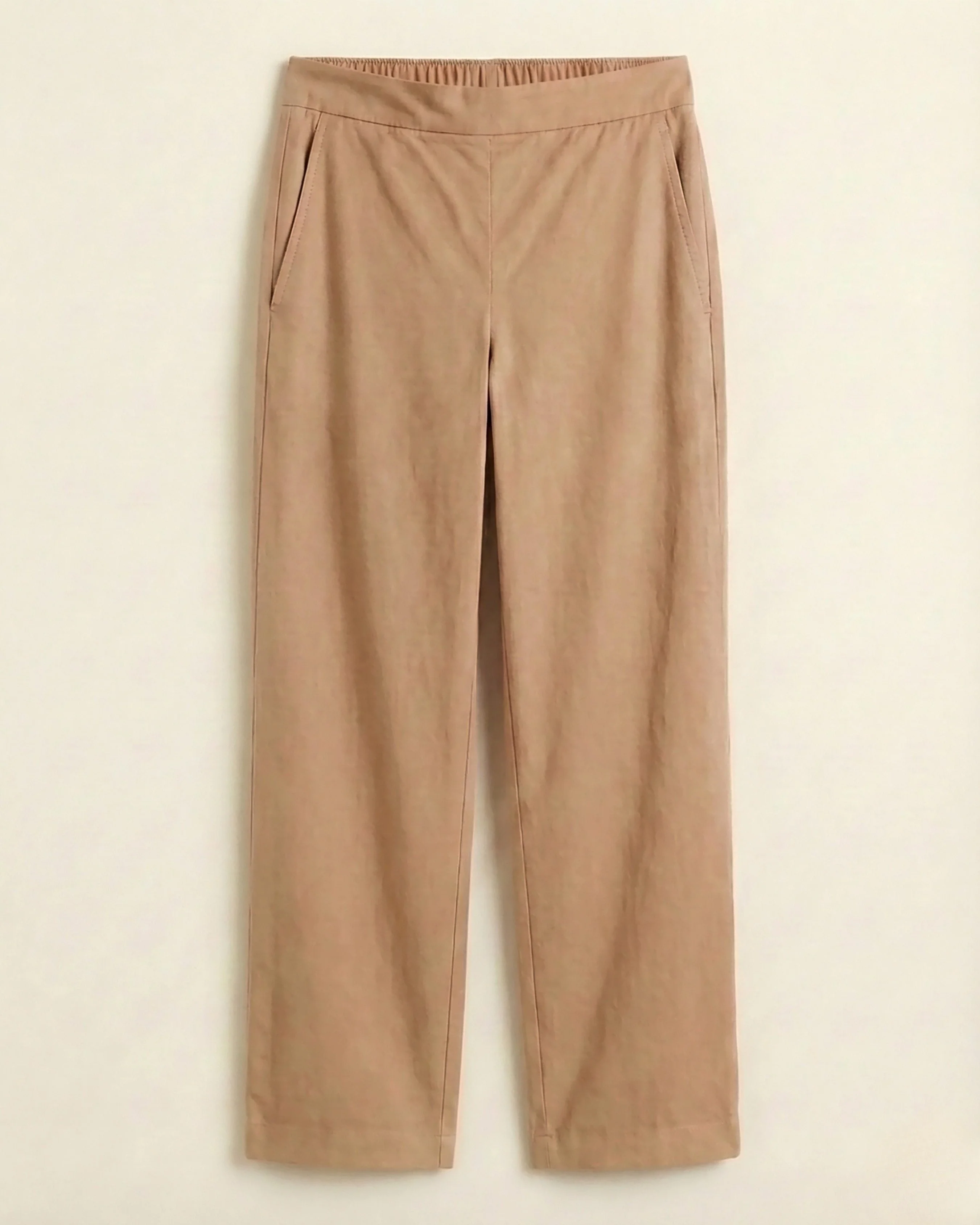 Sheetal Mocha Cotton Straight Pants - Image 3