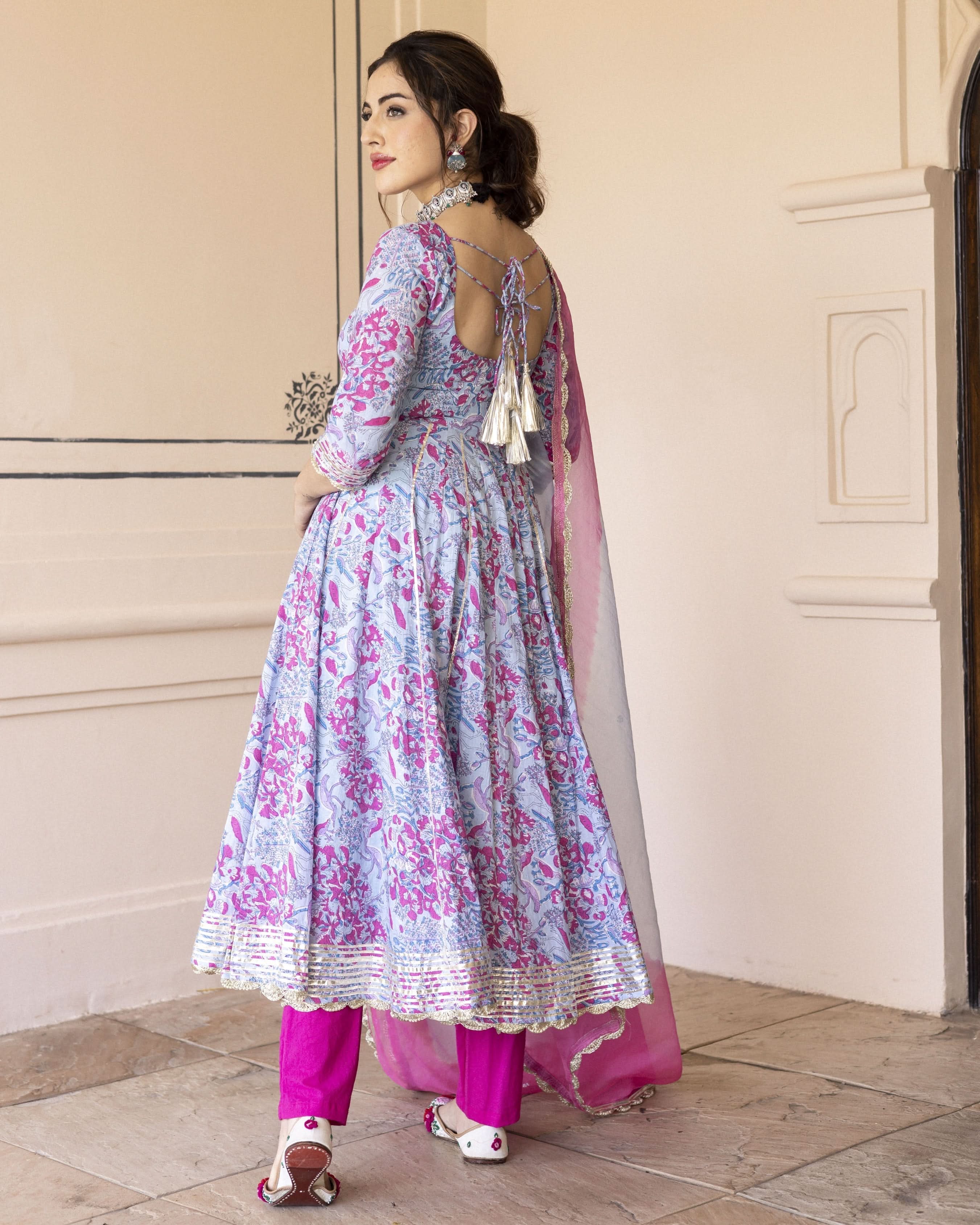 Siria Cotton Anarkali Suit Set - Image 5
