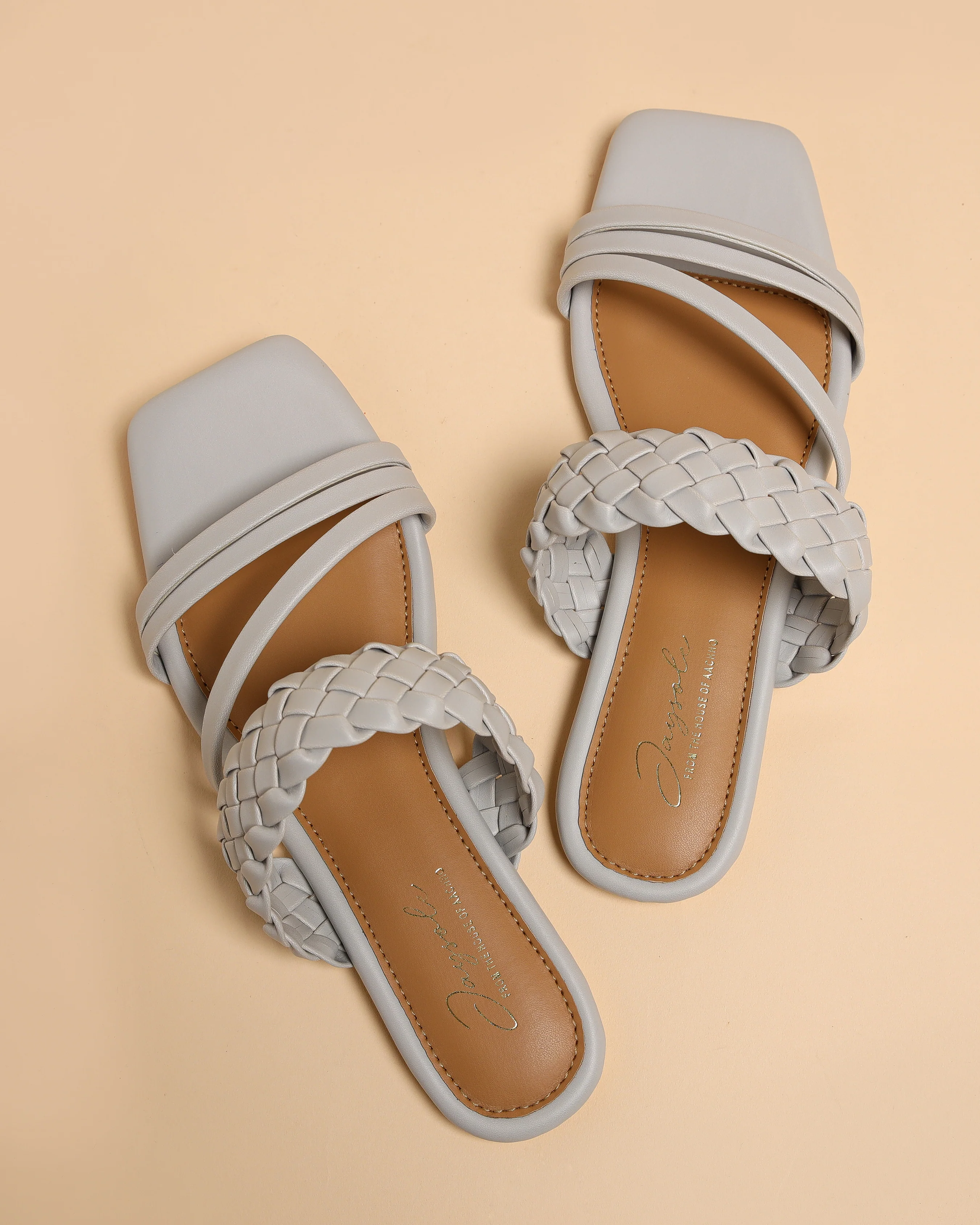 Sky Heart Open Toe Flats - Image 5