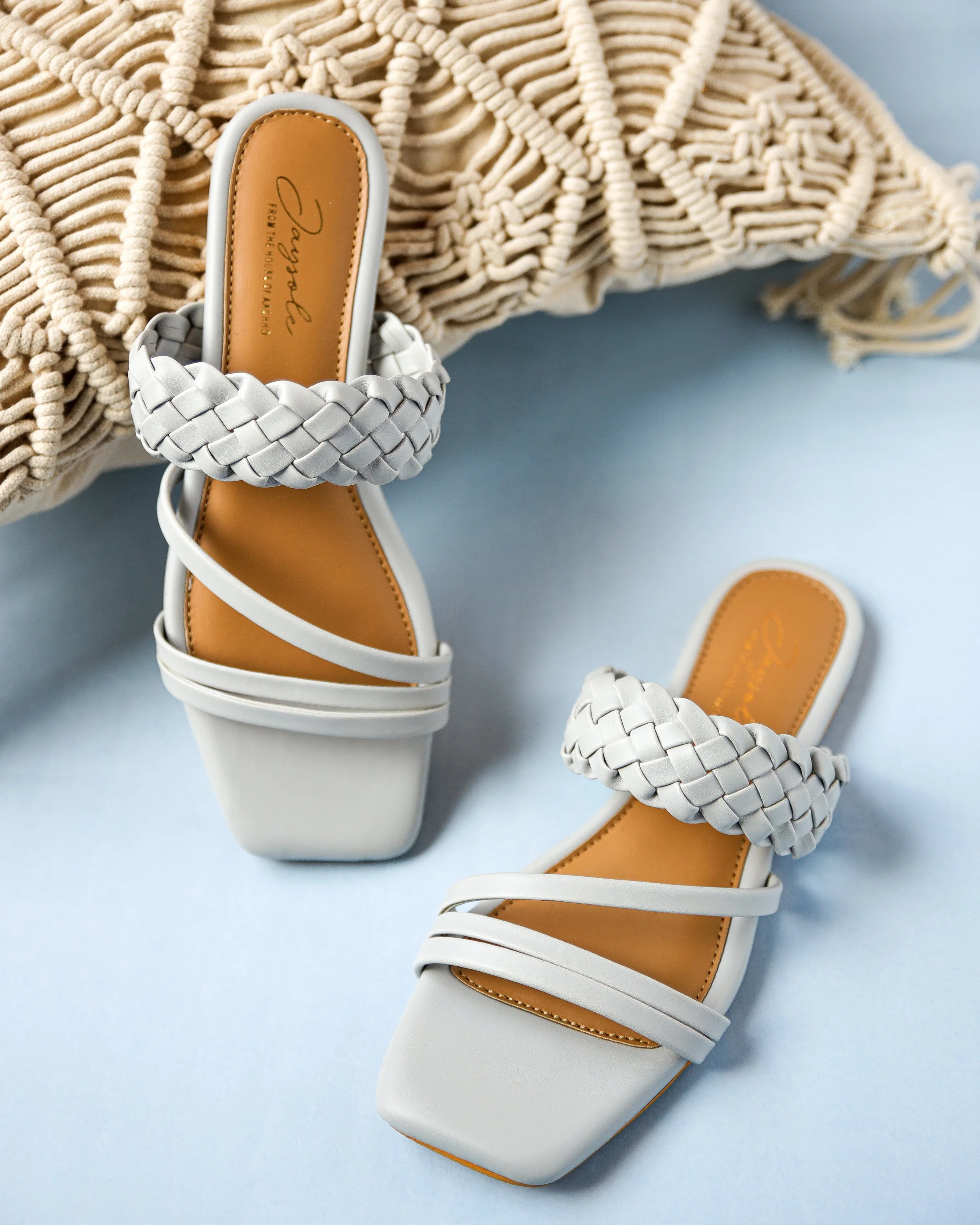 Sky Heart Open Toe Flats - Image 9