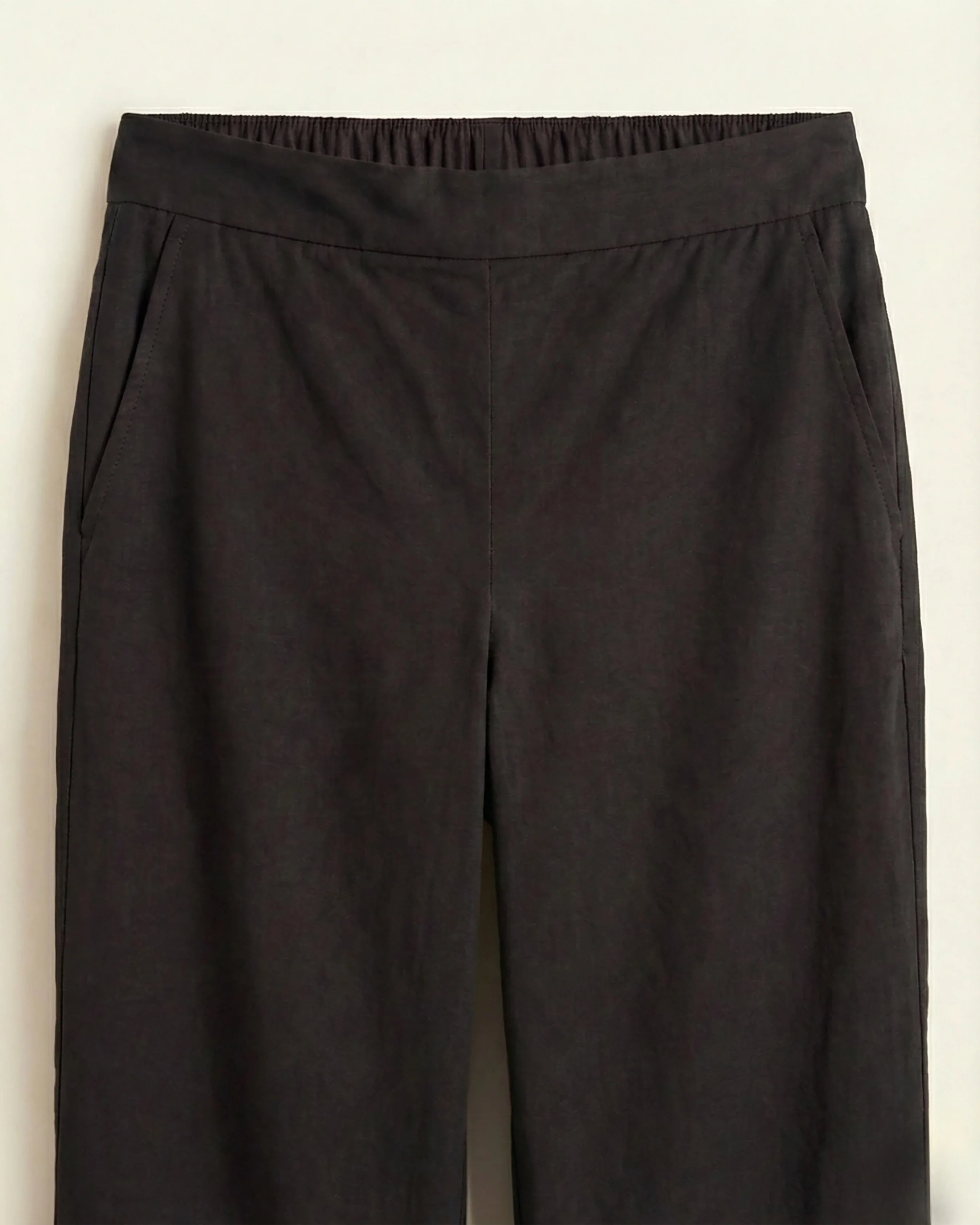 Soni Black Cotton Straight Pants - Image 4