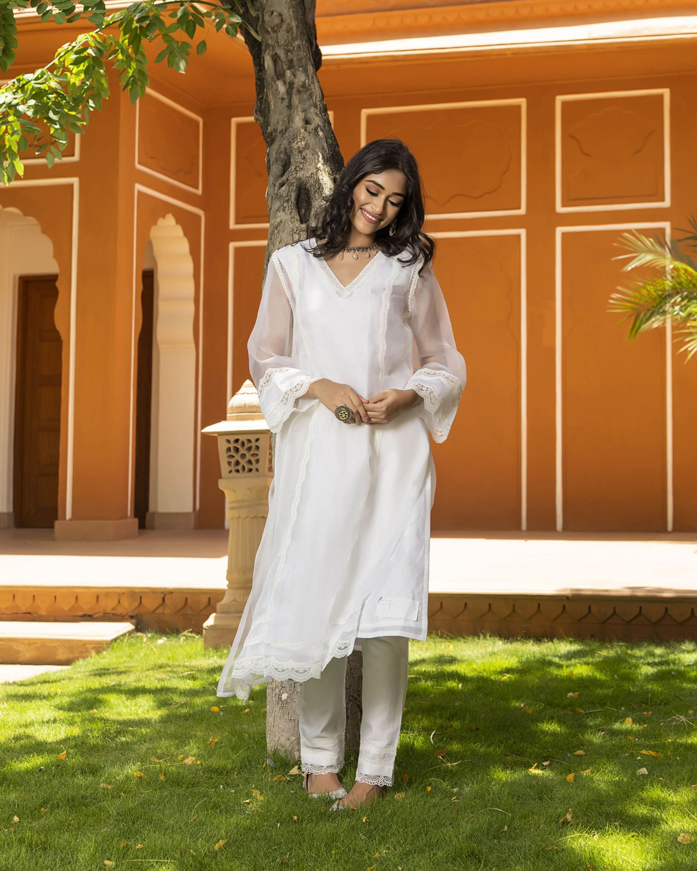 Sophia Organza Straight Kurta Set - Image 10