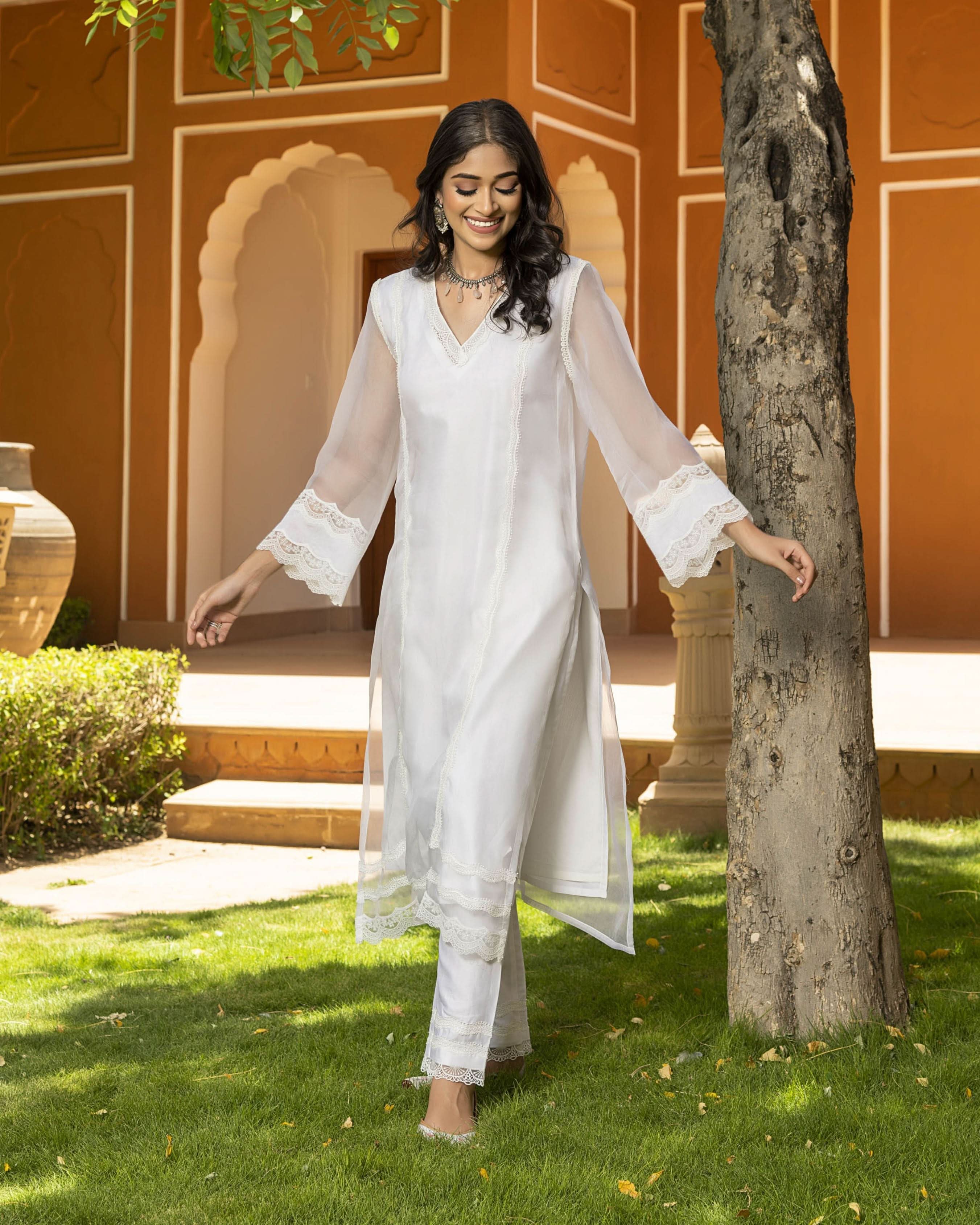 Sophia Organza Straight Kurta Set - Image 5