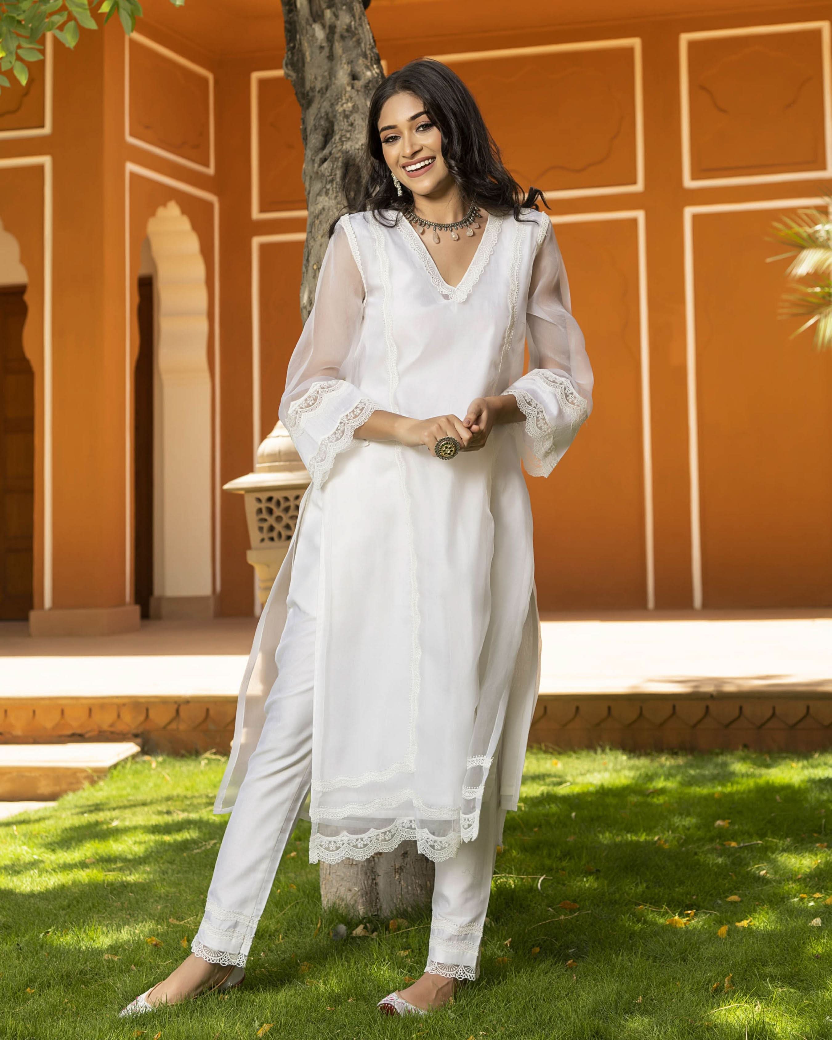 Sophia Organza Straight Kurta Set - Image 7