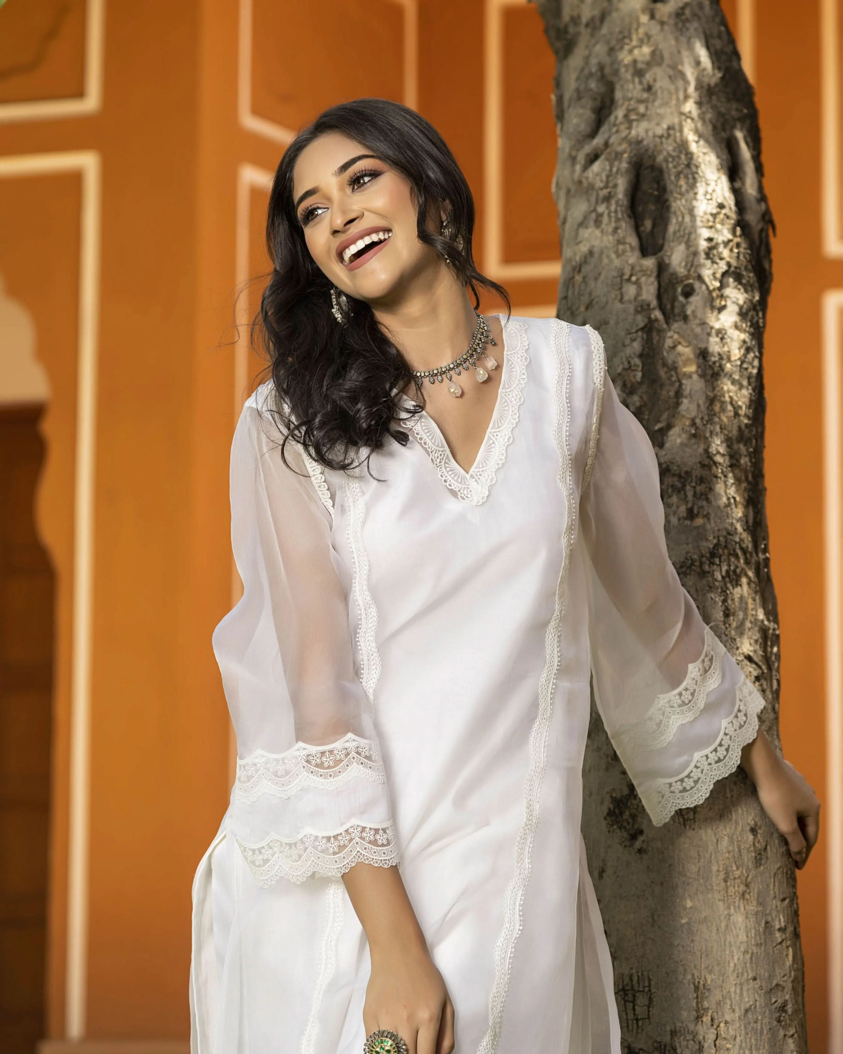 Sophia Organza Straight Kurta Set - Image 8