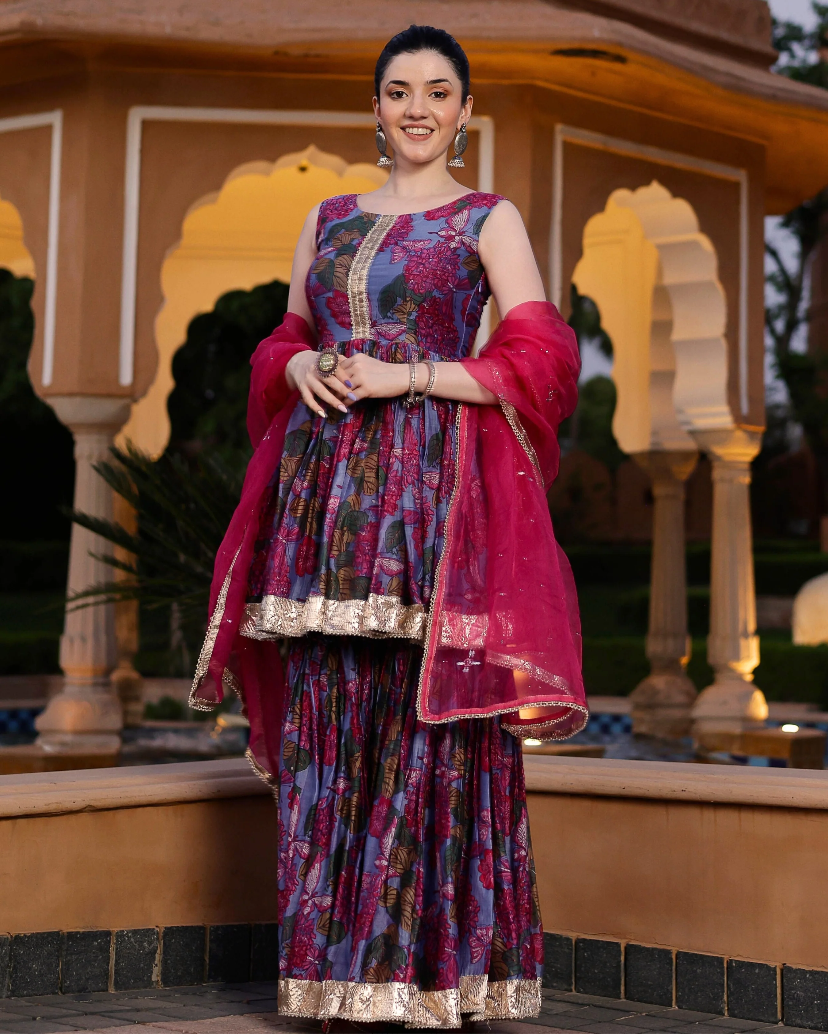 Srini Chanderi Sharara Set - Image 2