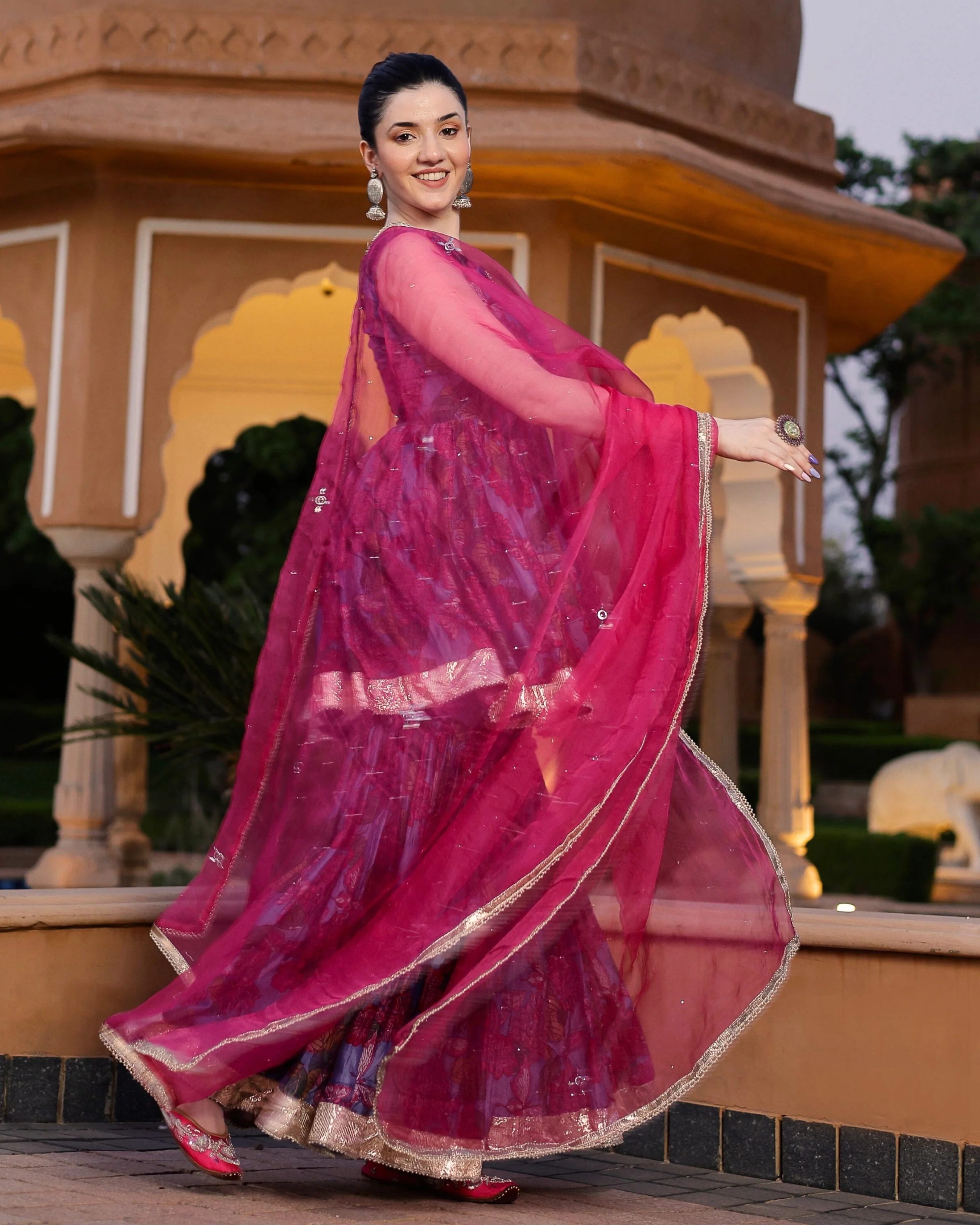 Srini Chanderi Sharara Set - Image 3