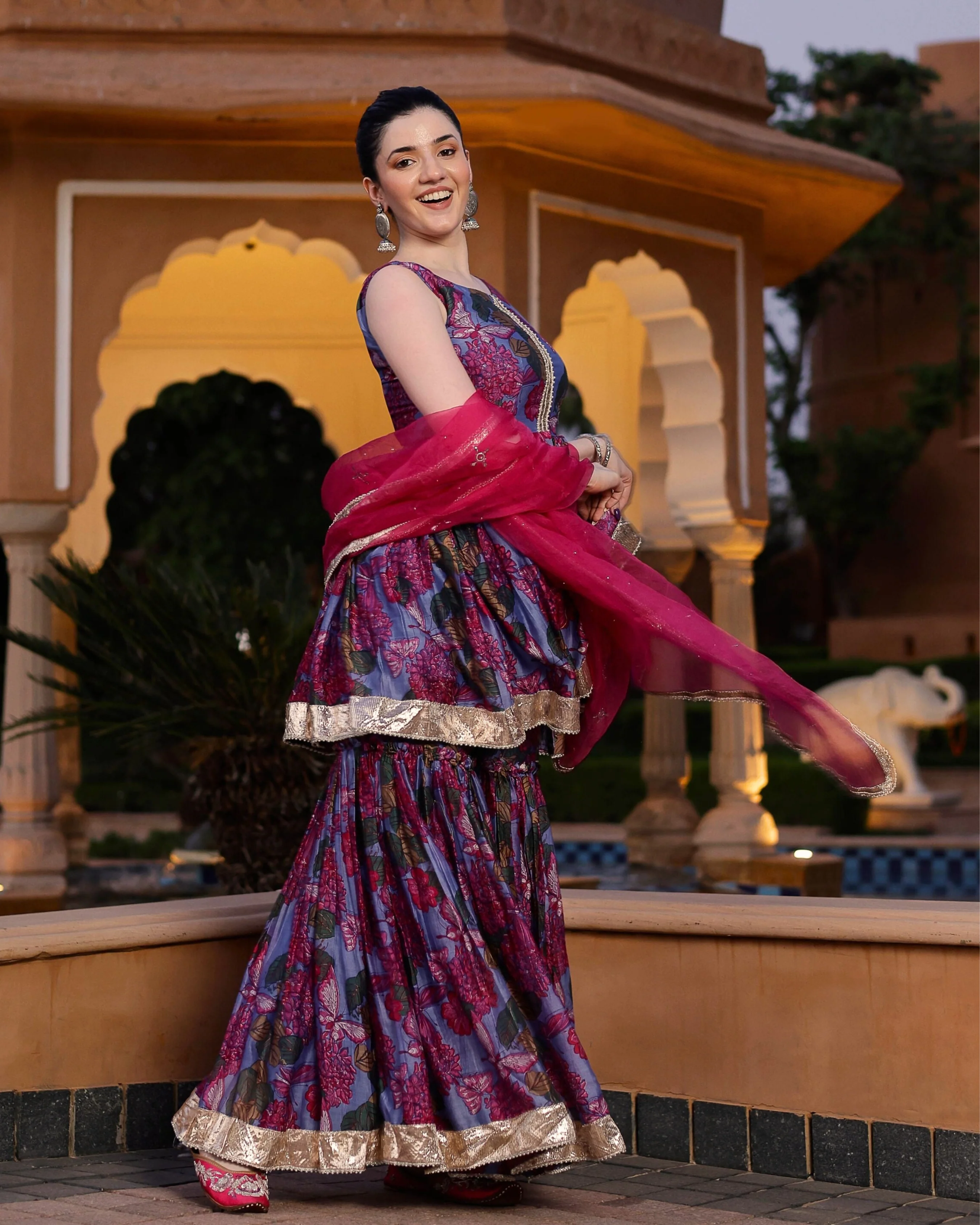 Srini Chanderi Sharara Set - Image 4
