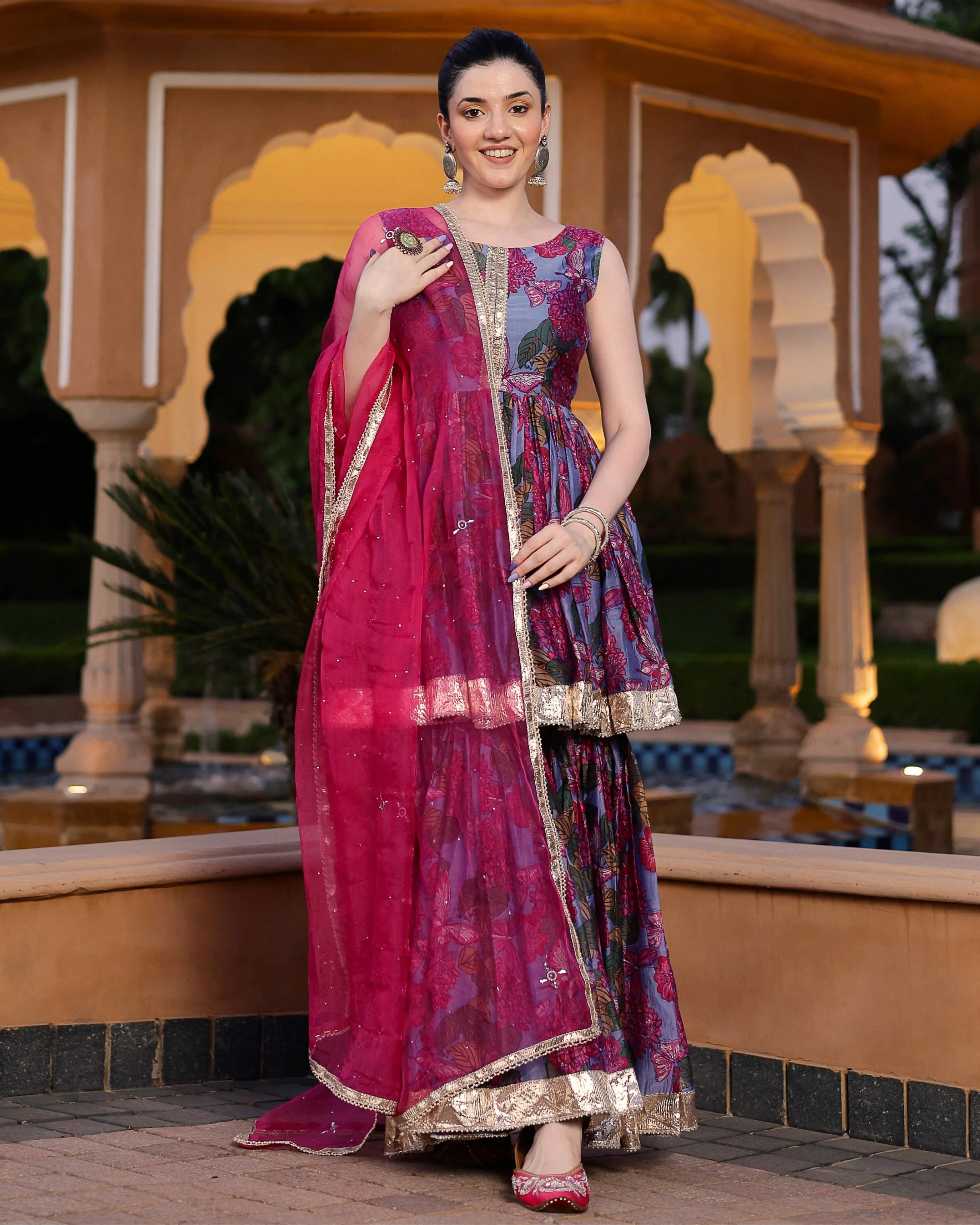 Srini Chanderi Sharara Set - Image 7