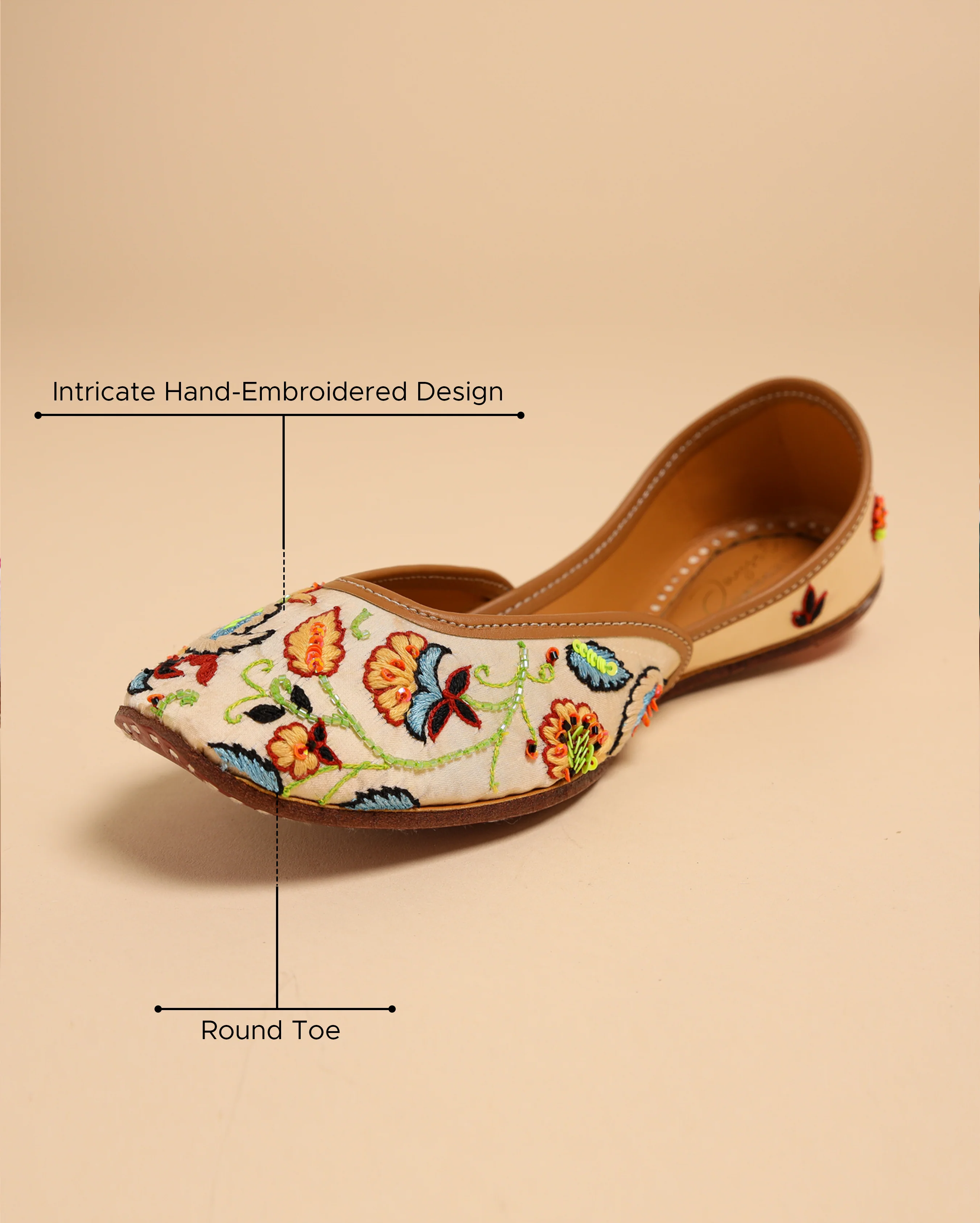 Summer Melon Handcrafted Jutti - Image 4