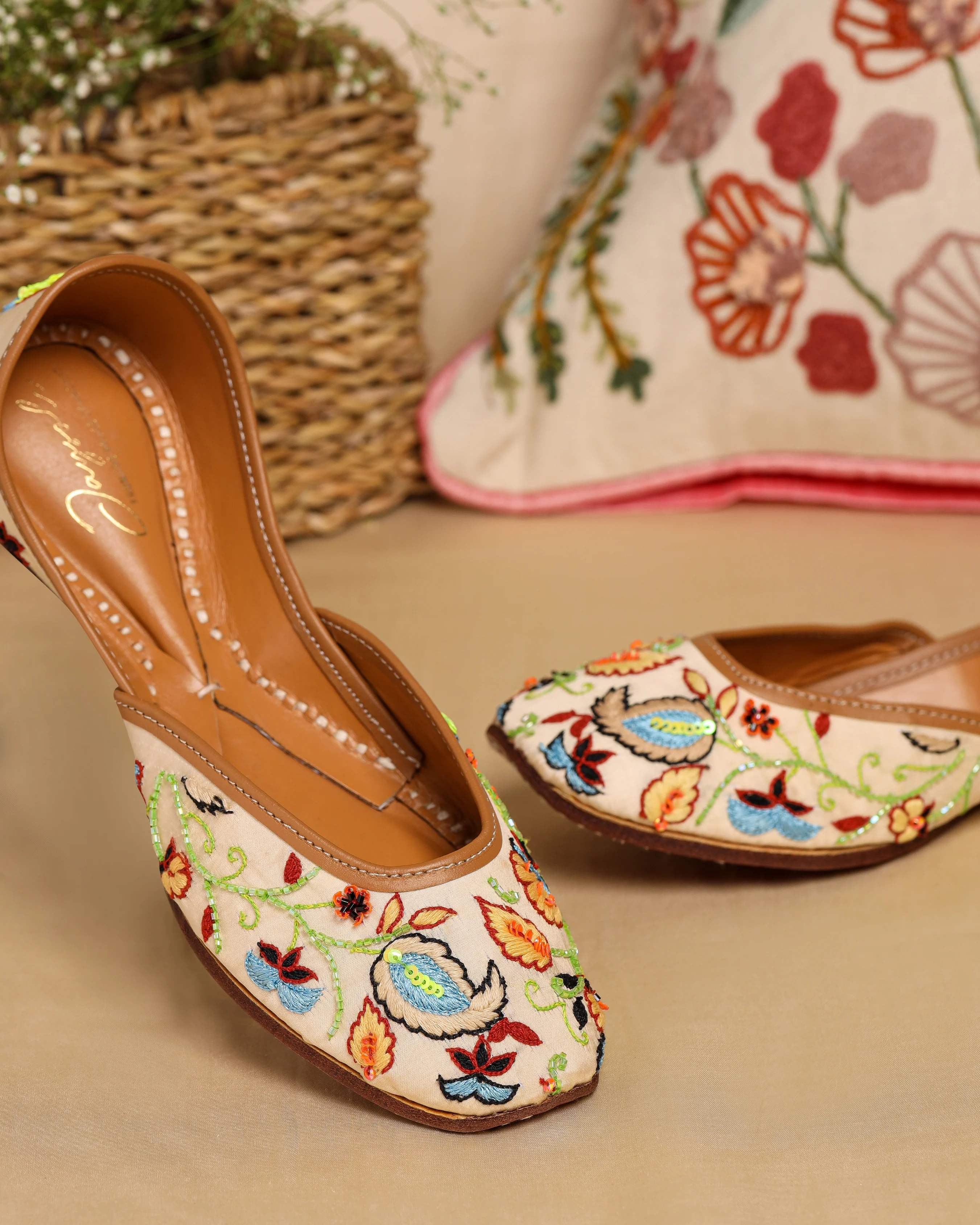 Summer Melon Handcrafted Jutti - Image 7