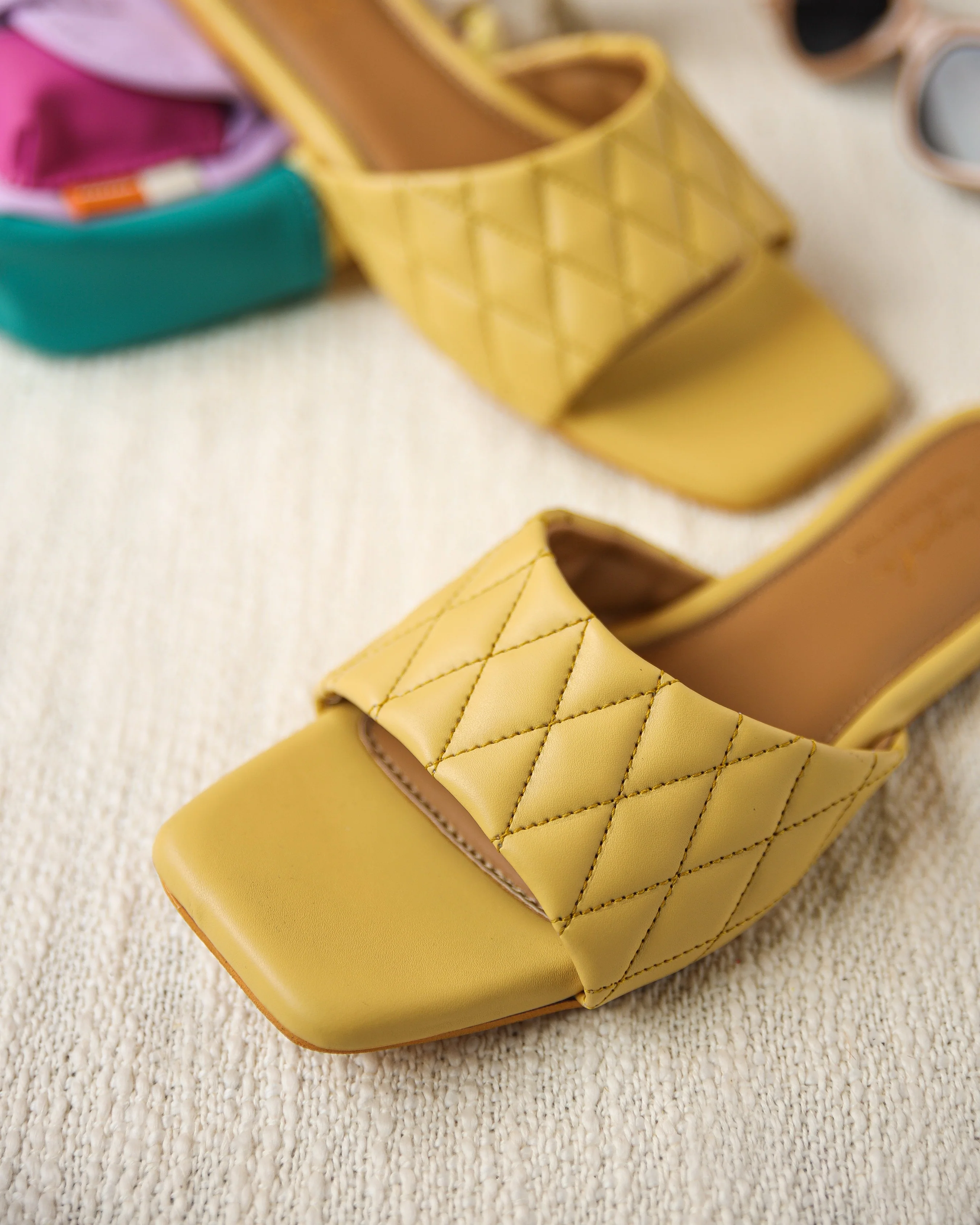 Summer Melon Quilted Slides - Image 7