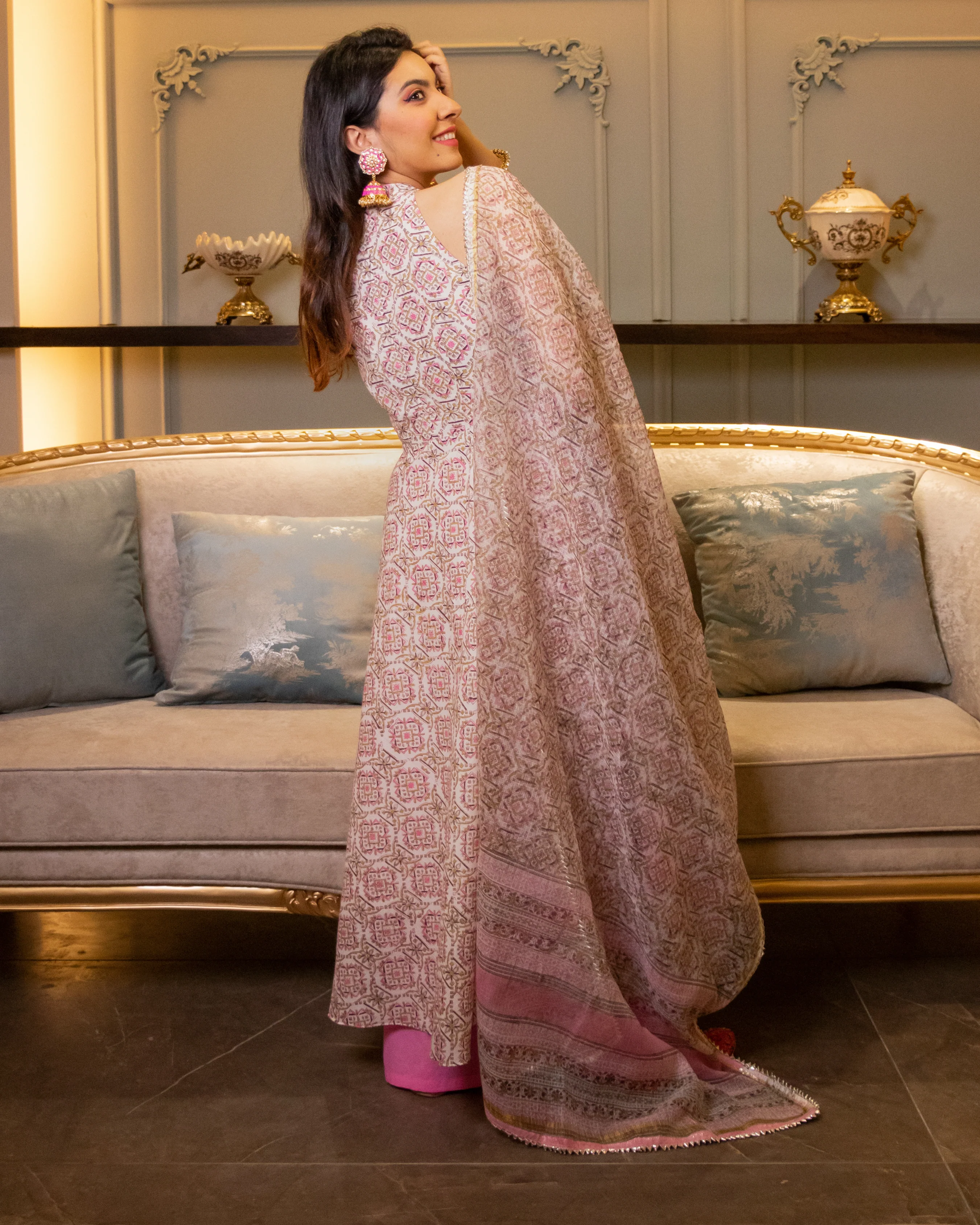 Tisha Handblock Doriya Suit Set - Image 5