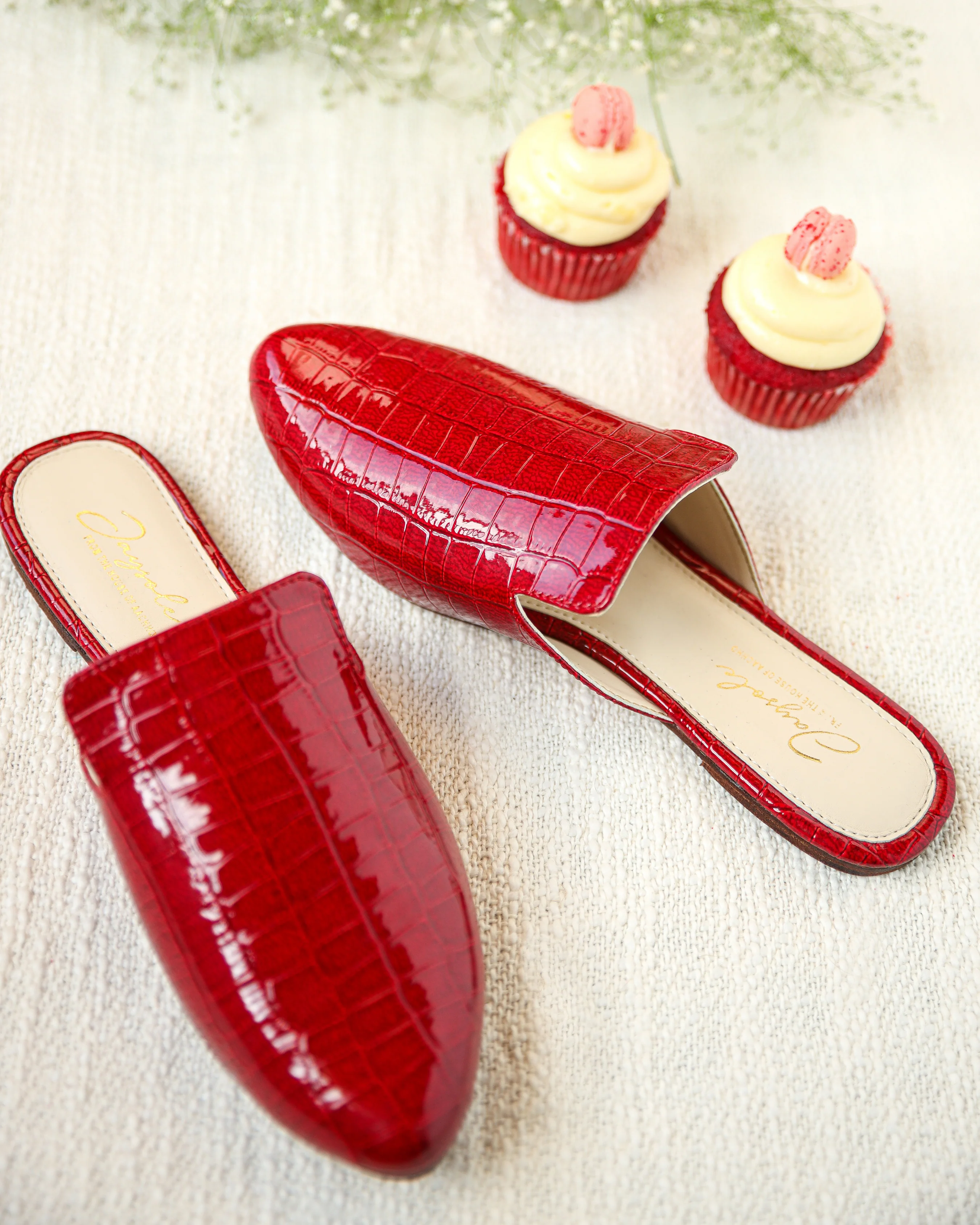 Urban Red Leather Mules - Image 4