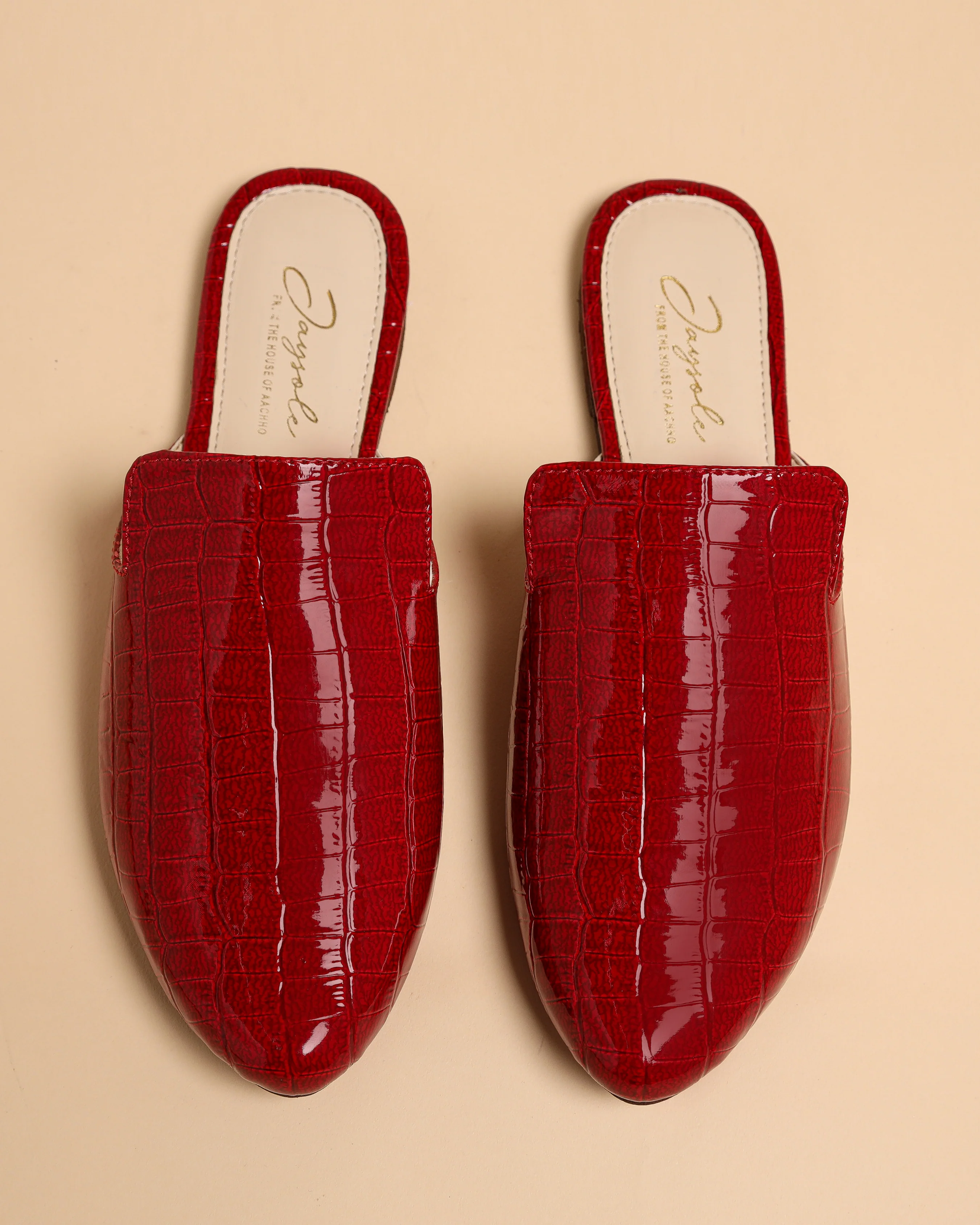 Urban Red Leather Mules - Image 8