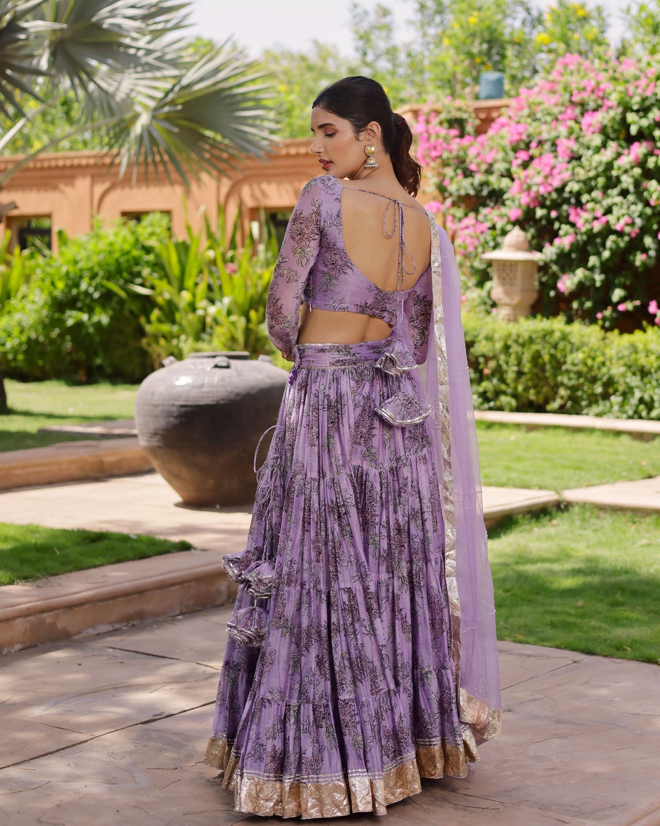 Velini Chanderi Lehenga Set - Image 3