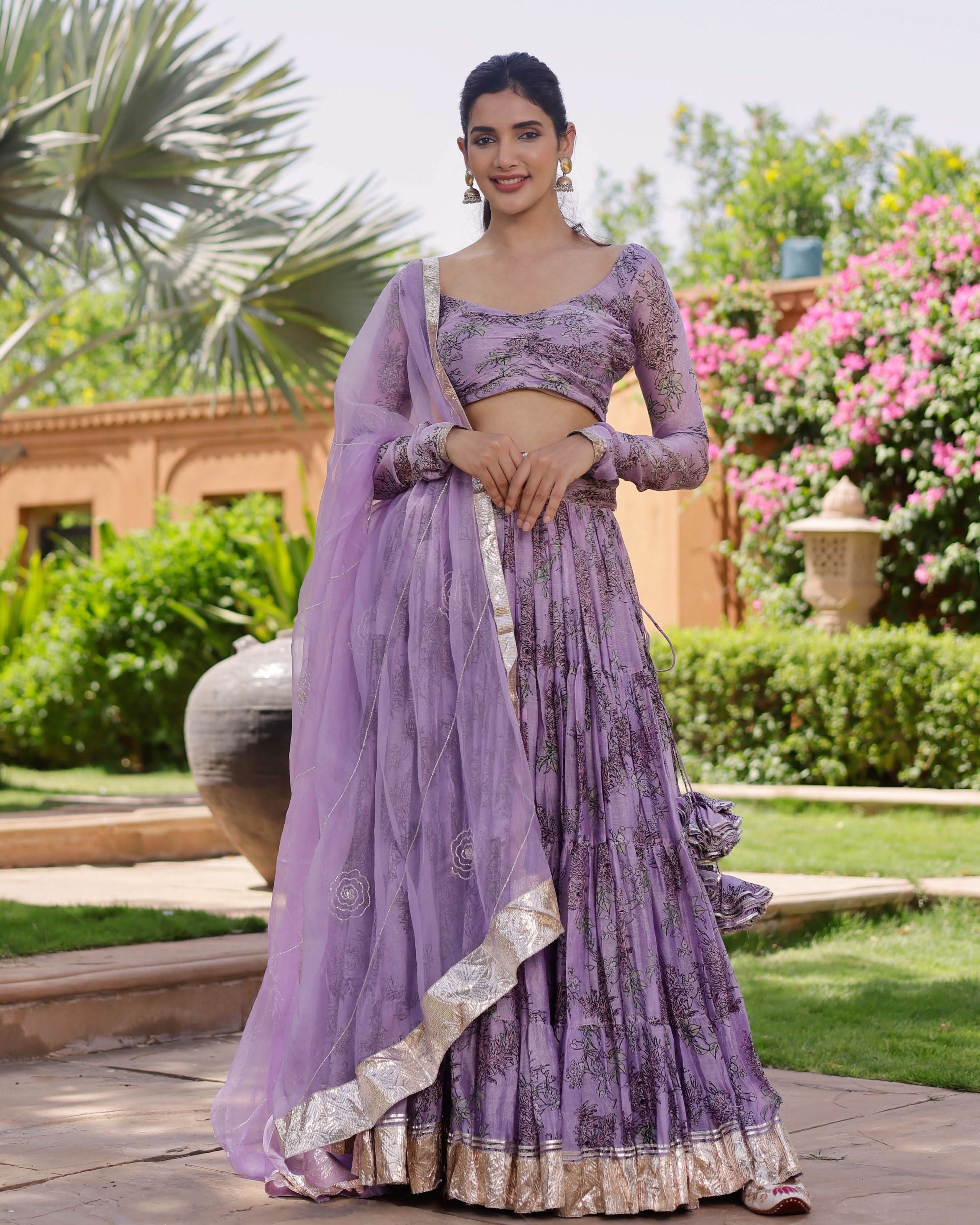 Velini Chanderi Lehenga Set - Image 6