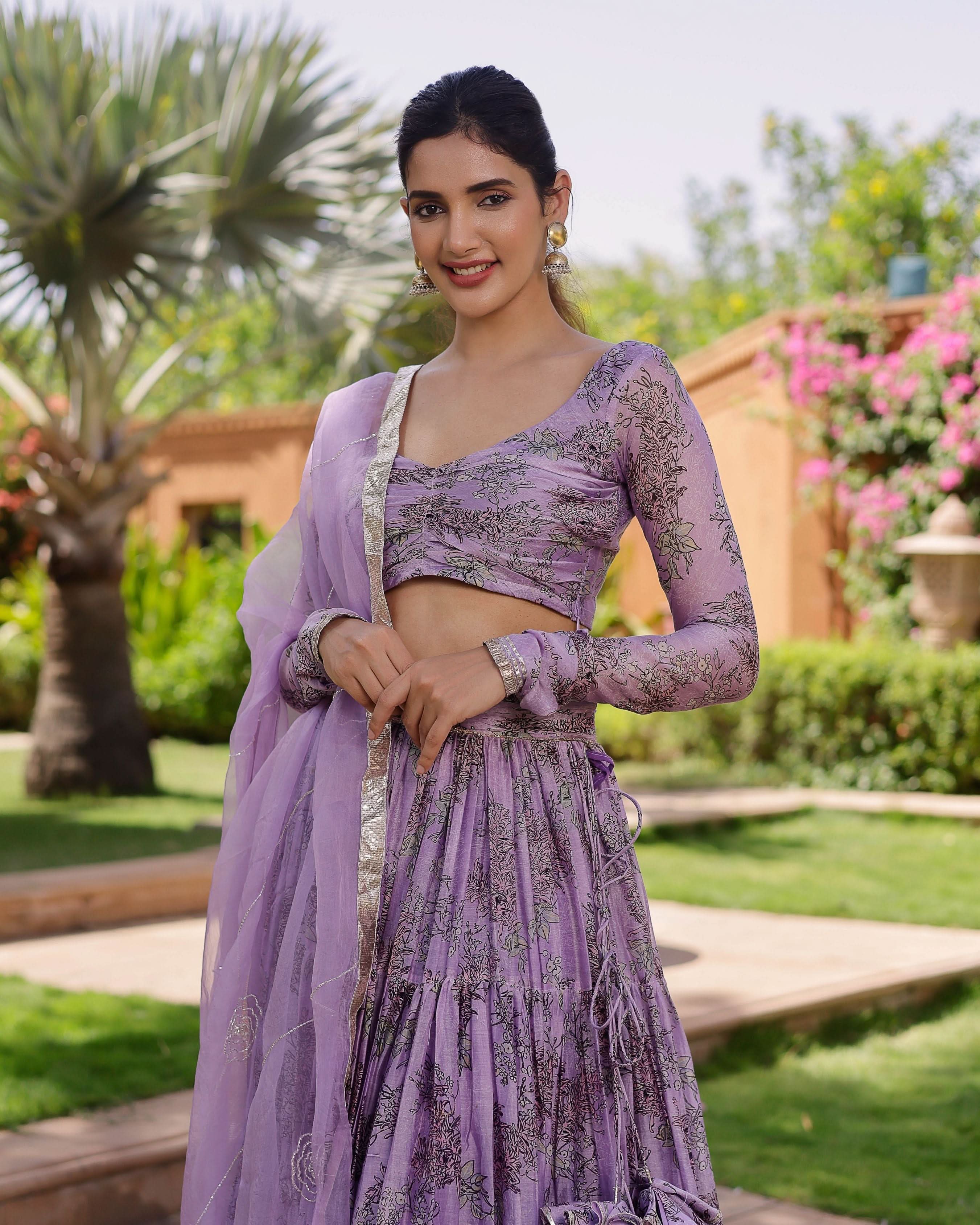 Velini Chanderi Lehenga Set - Image 7