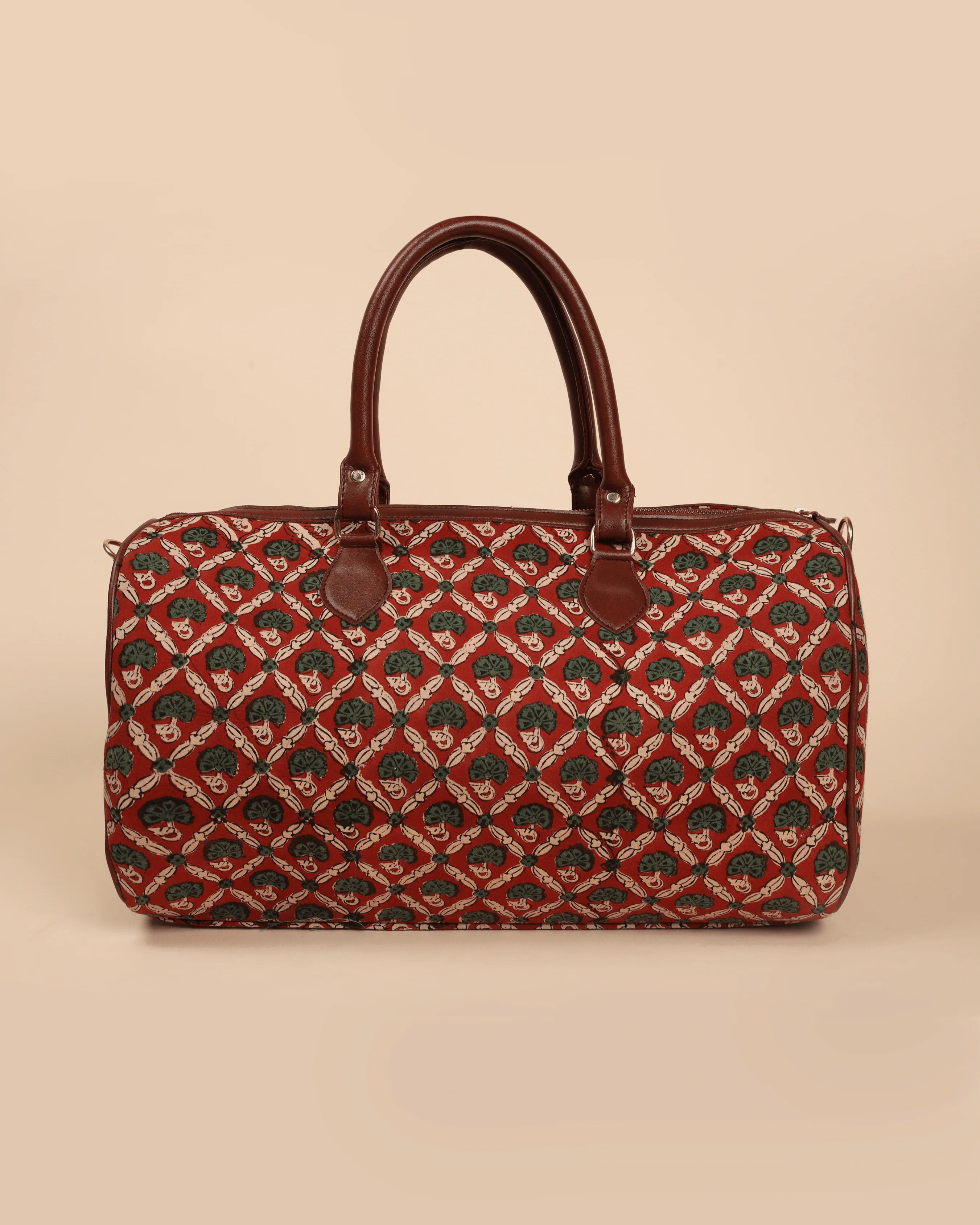 Walnut Whispers Handblock Duffle Bag - Image 3