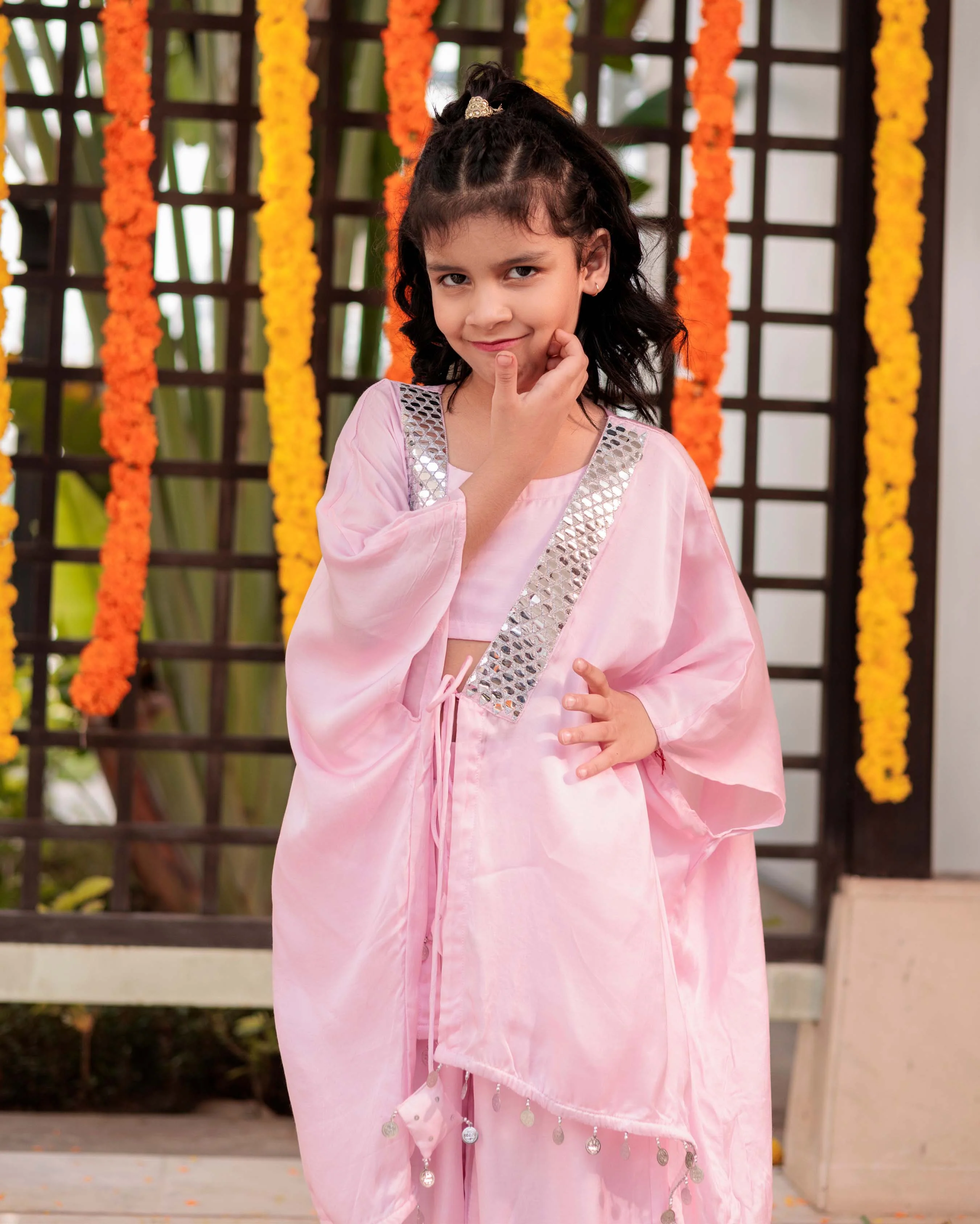 Wiggly Woosh Pink Satin Coord Set - Image 5