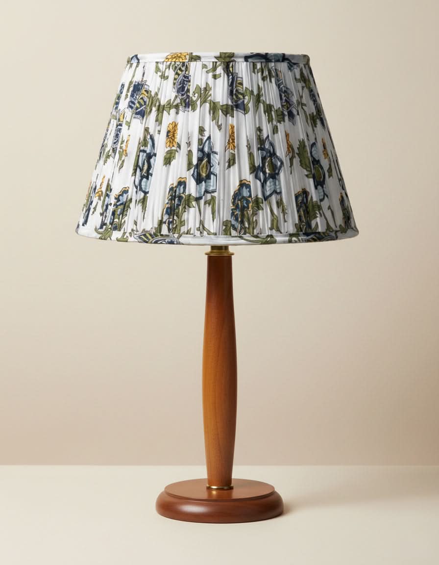 Wing White Handblock Circular Lampshade - Image 2