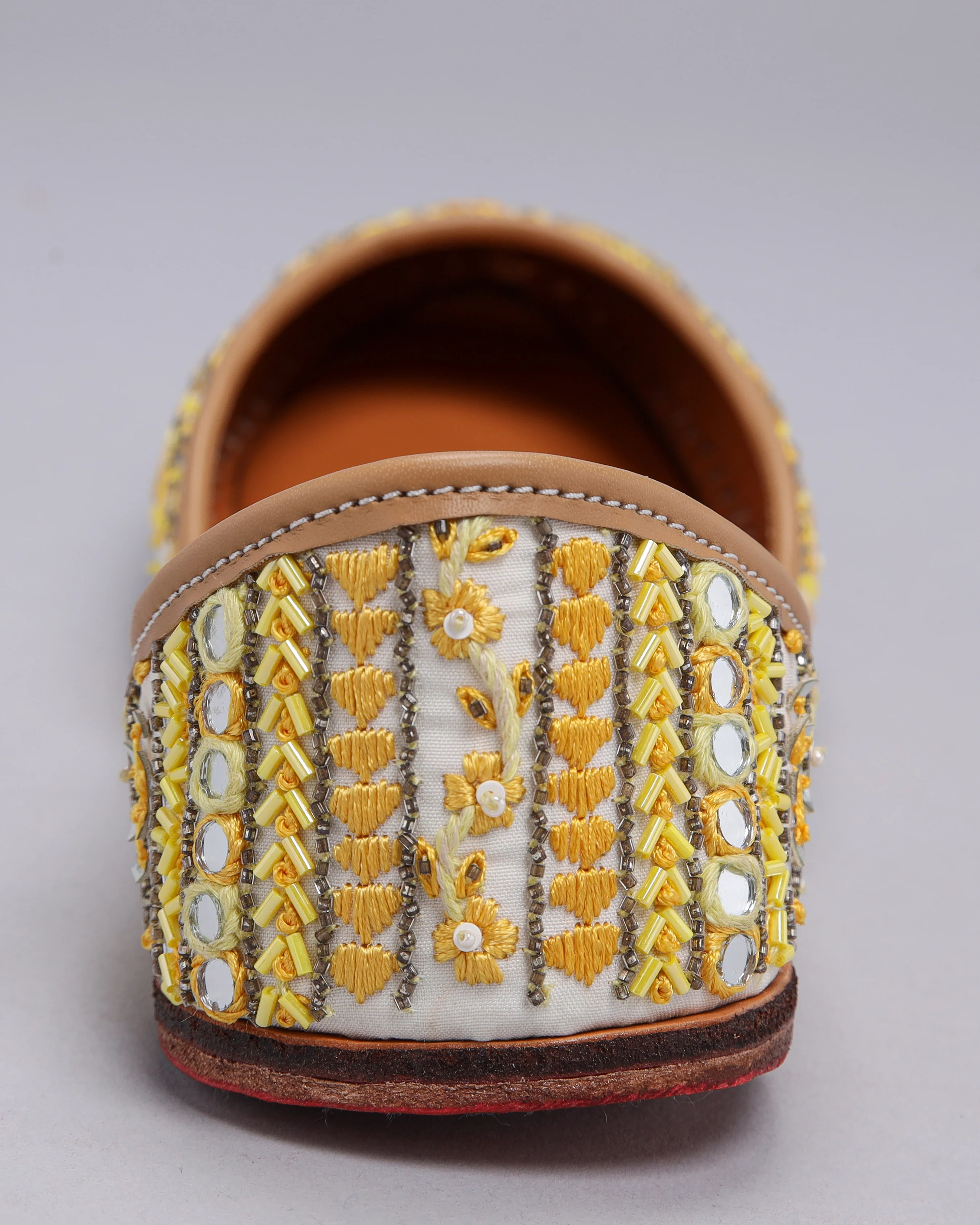 Yellow Drop Handcrafted Jutti - Image 6