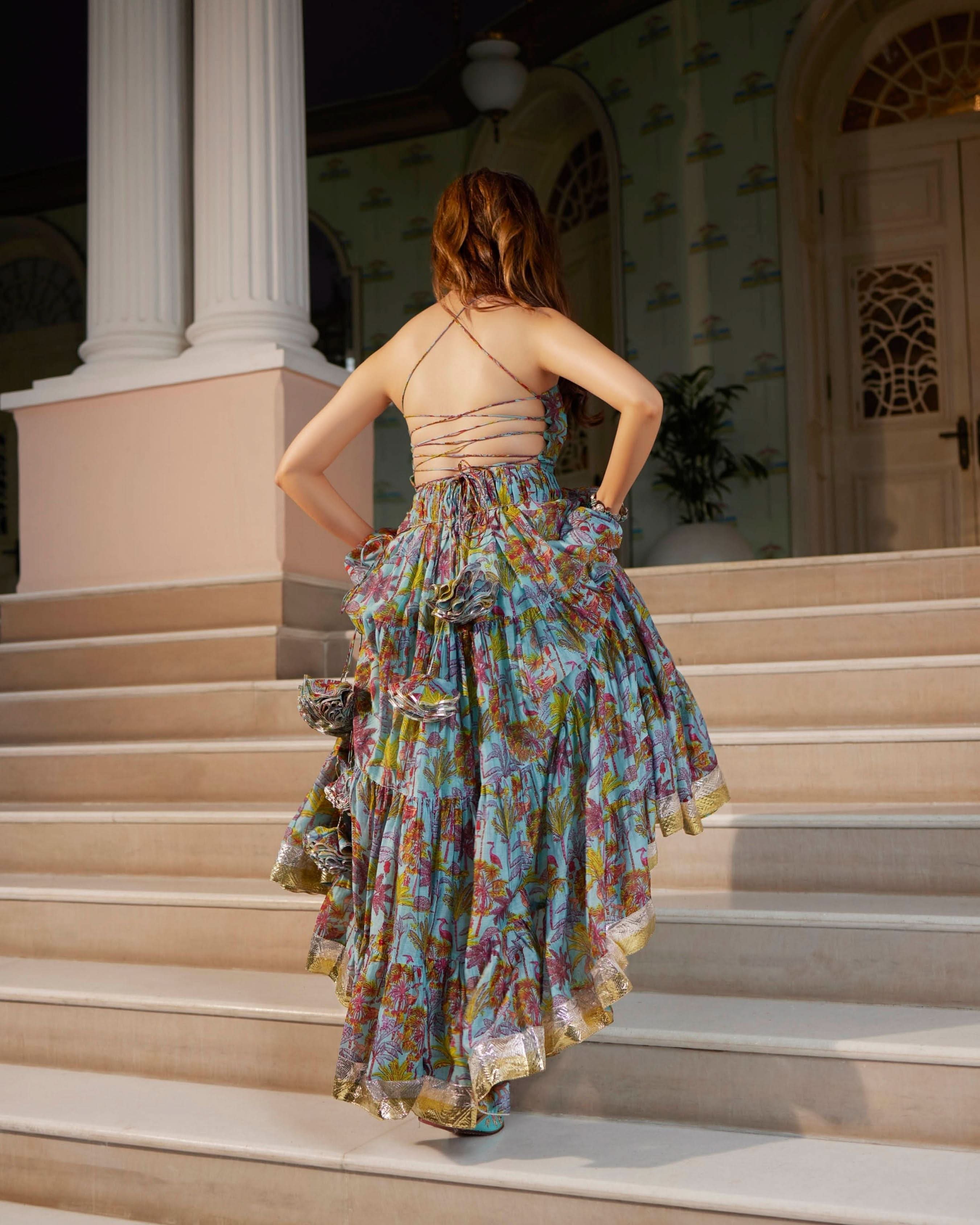 Zahira Chanderi Lehenga Set - Image 4
