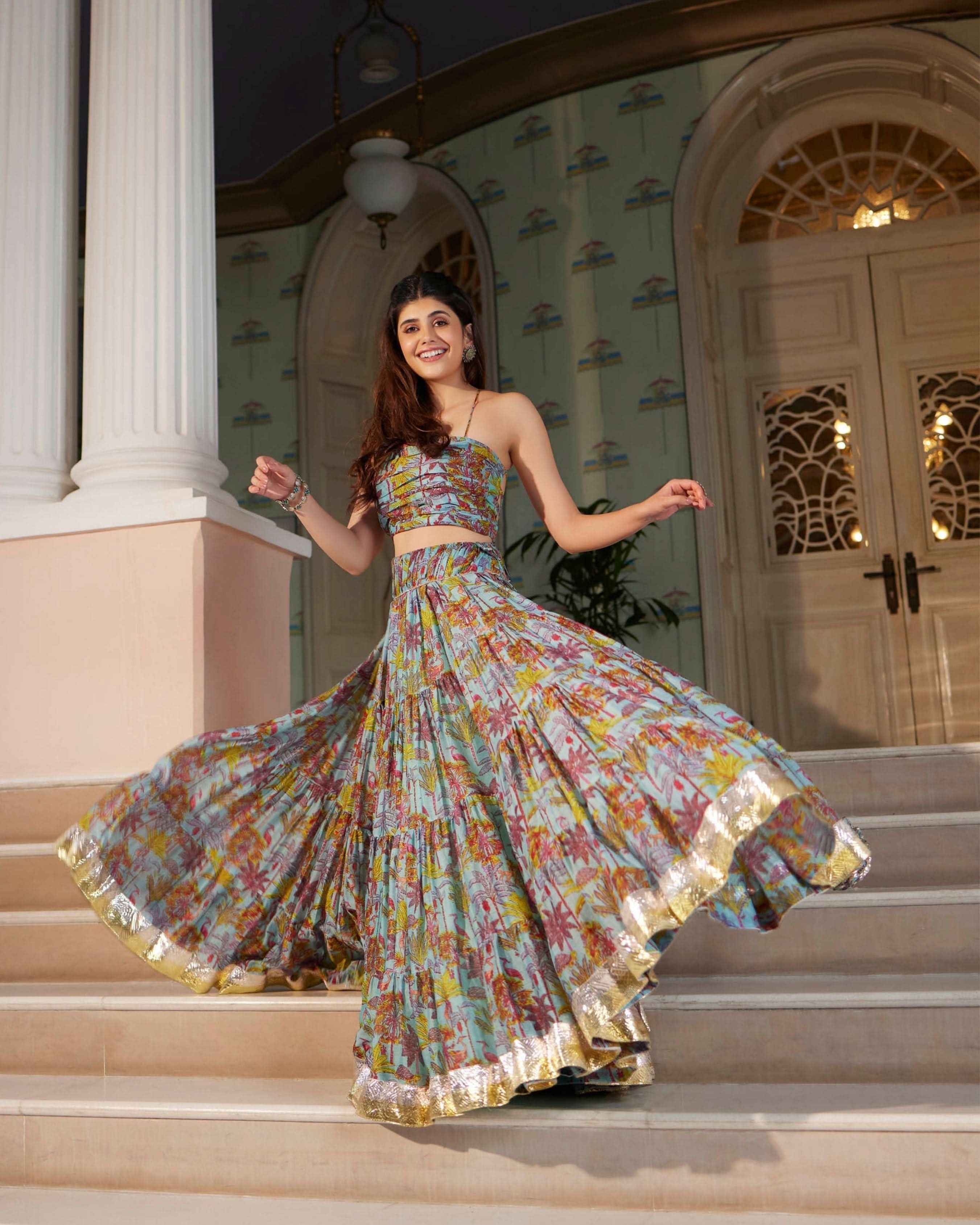 Zahira Chanderi Lehenga Set - Image 8