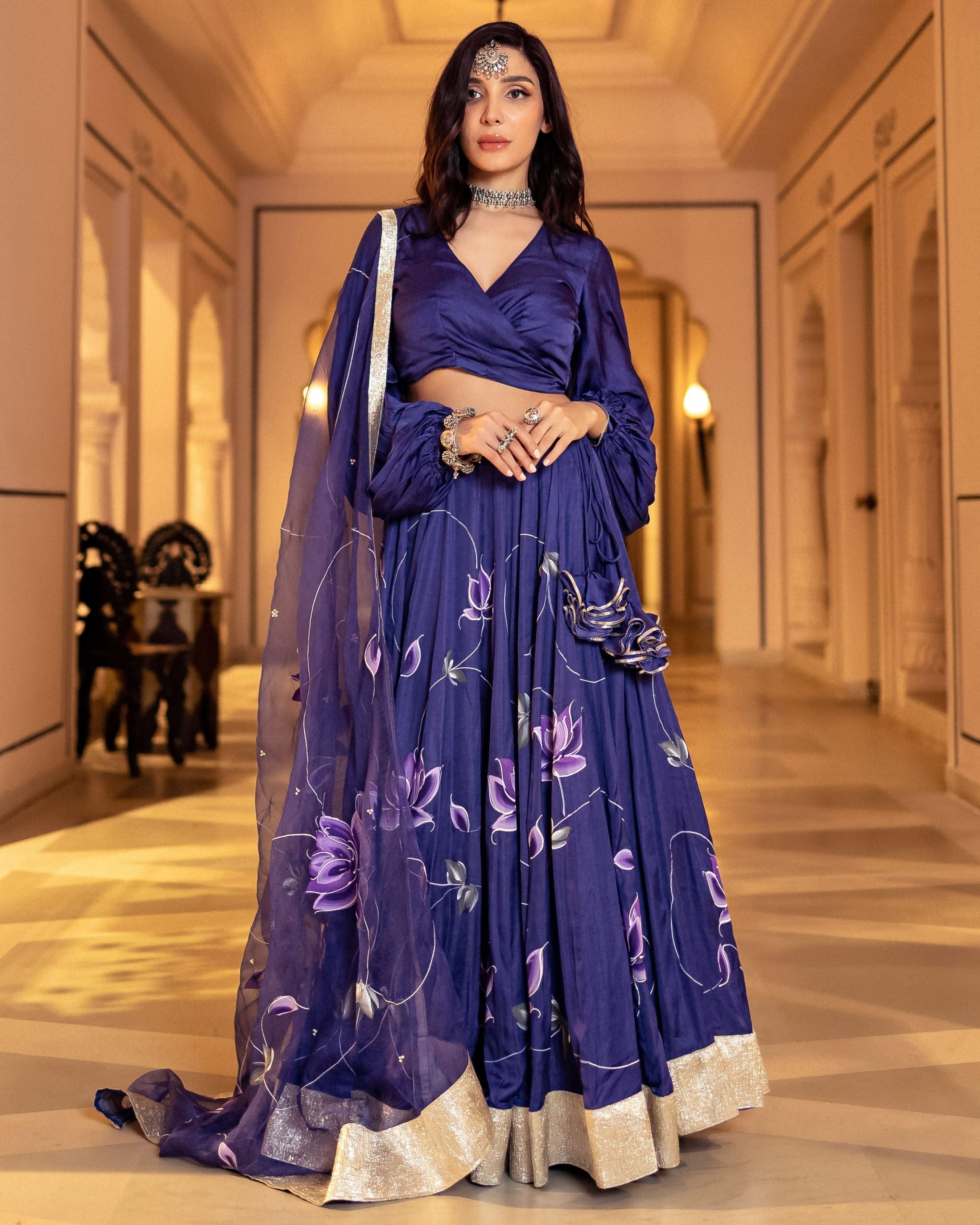 Zahri Handpainted Lehenga Set - Image 3