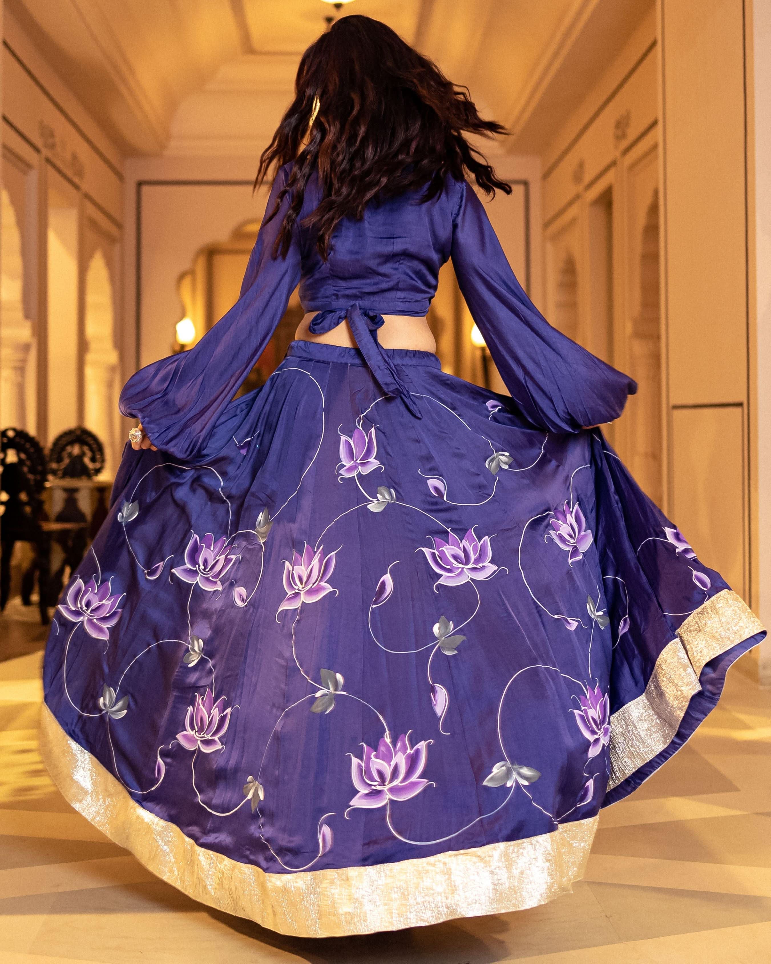 Zahri Handpainted Lehenga Set - Image 6